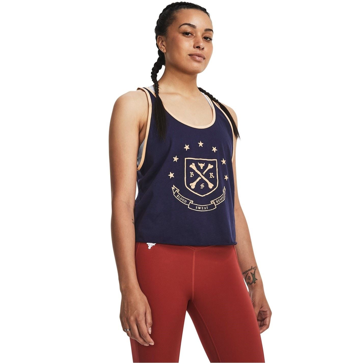 Under Armour Project Rock Arena Cropped Graphic Relaxed Fit Tank