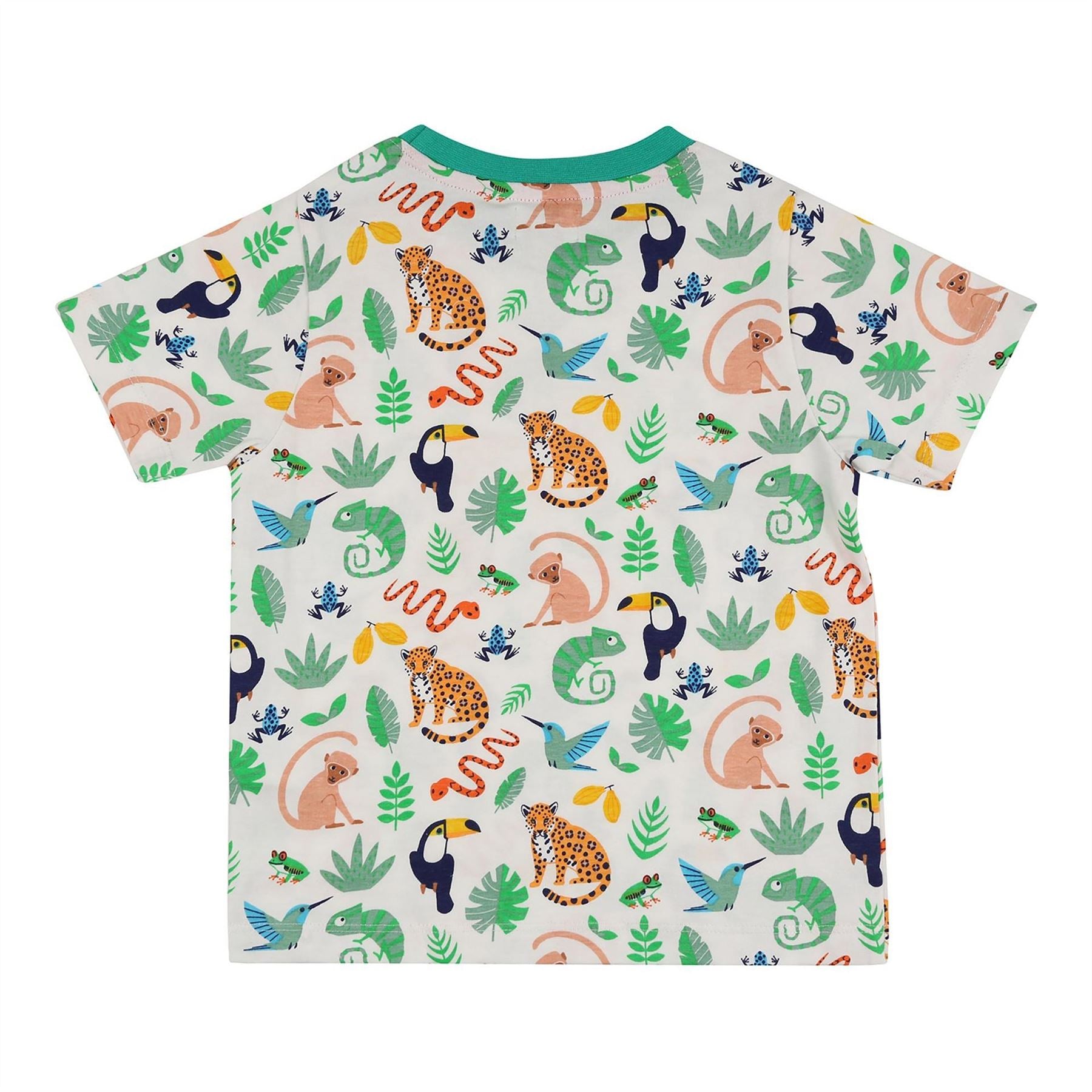 Lilly and Sid  And  Sid Multicoloured Animal Safari And Stripe Print T-Shirt   2 Pack