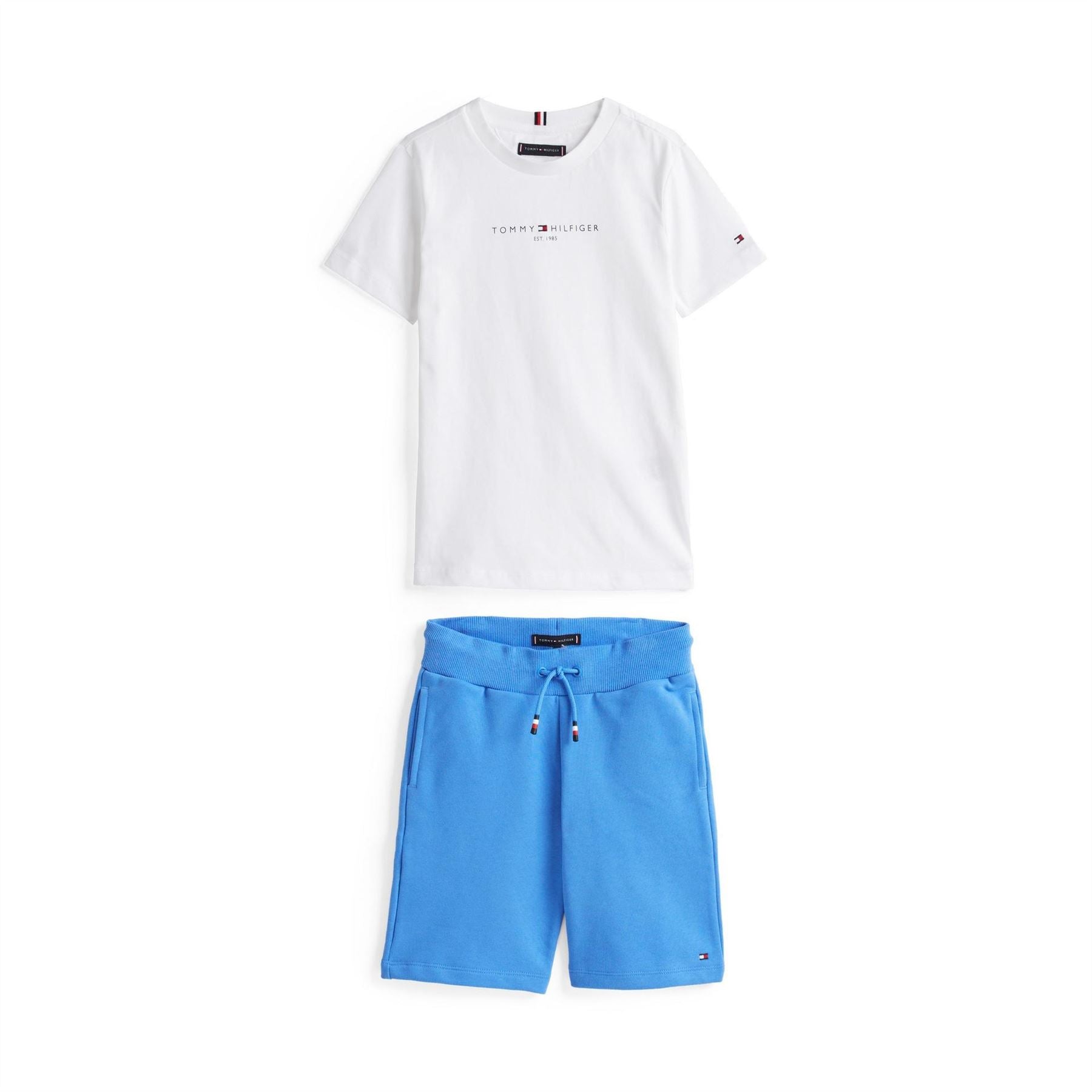 Tommy Hilfiger Lettering Crew Neck Short Sleeve T-Shirt and Short Set