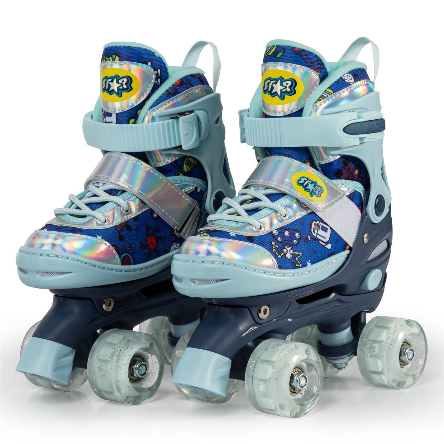 Star Rollerskates For Kids With Light Up Wheels