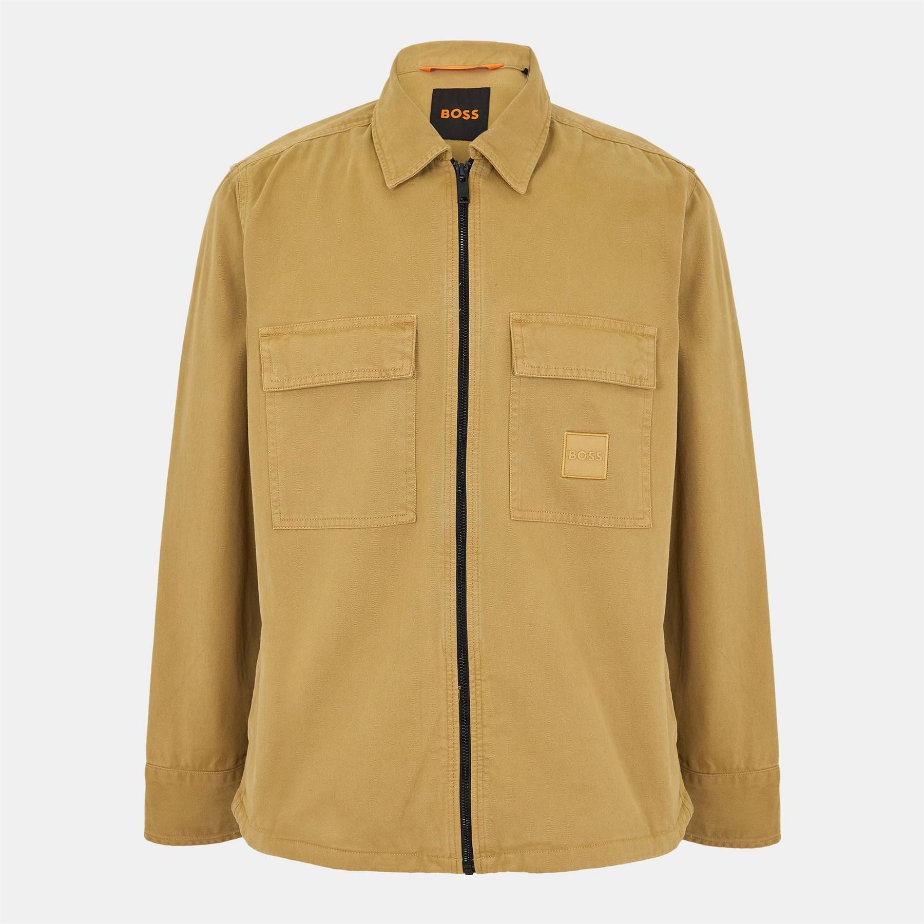 Boss Solid Patterned Snap Button Overshirt