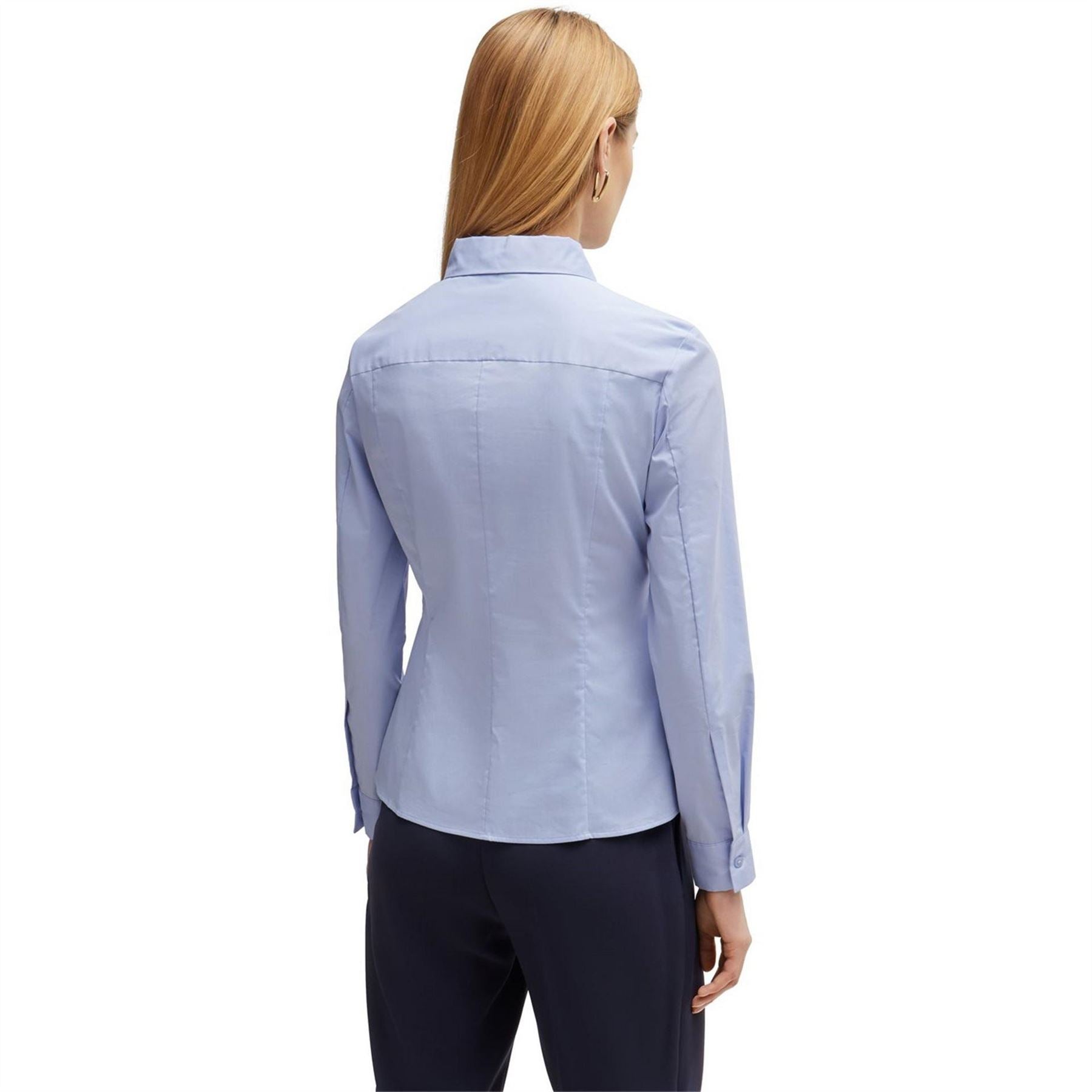 Boss Collared Neck Long Sleeve Regular Fit Shirt