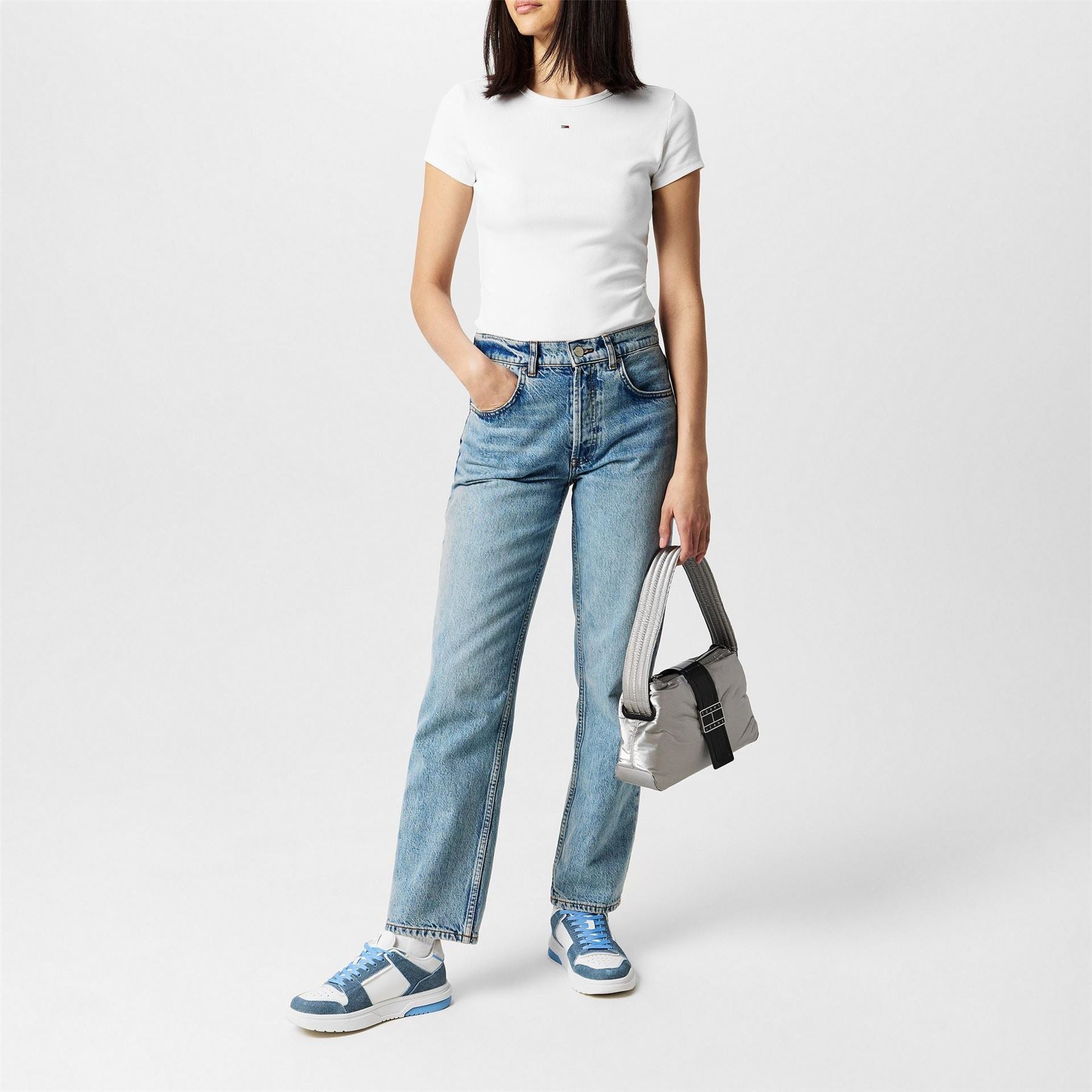 Tommy Jeans Slim Essential Rib Short Sleeve T-Shirt