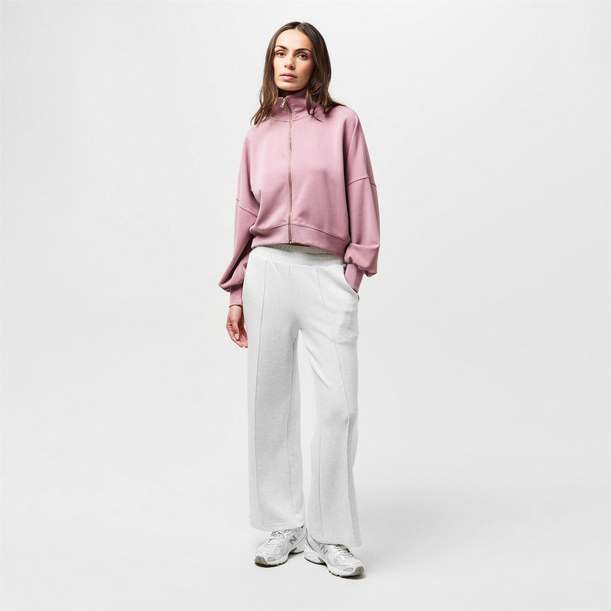Ted Baker Cropped Relaxed Fit Funnel Neck Sweatshirt