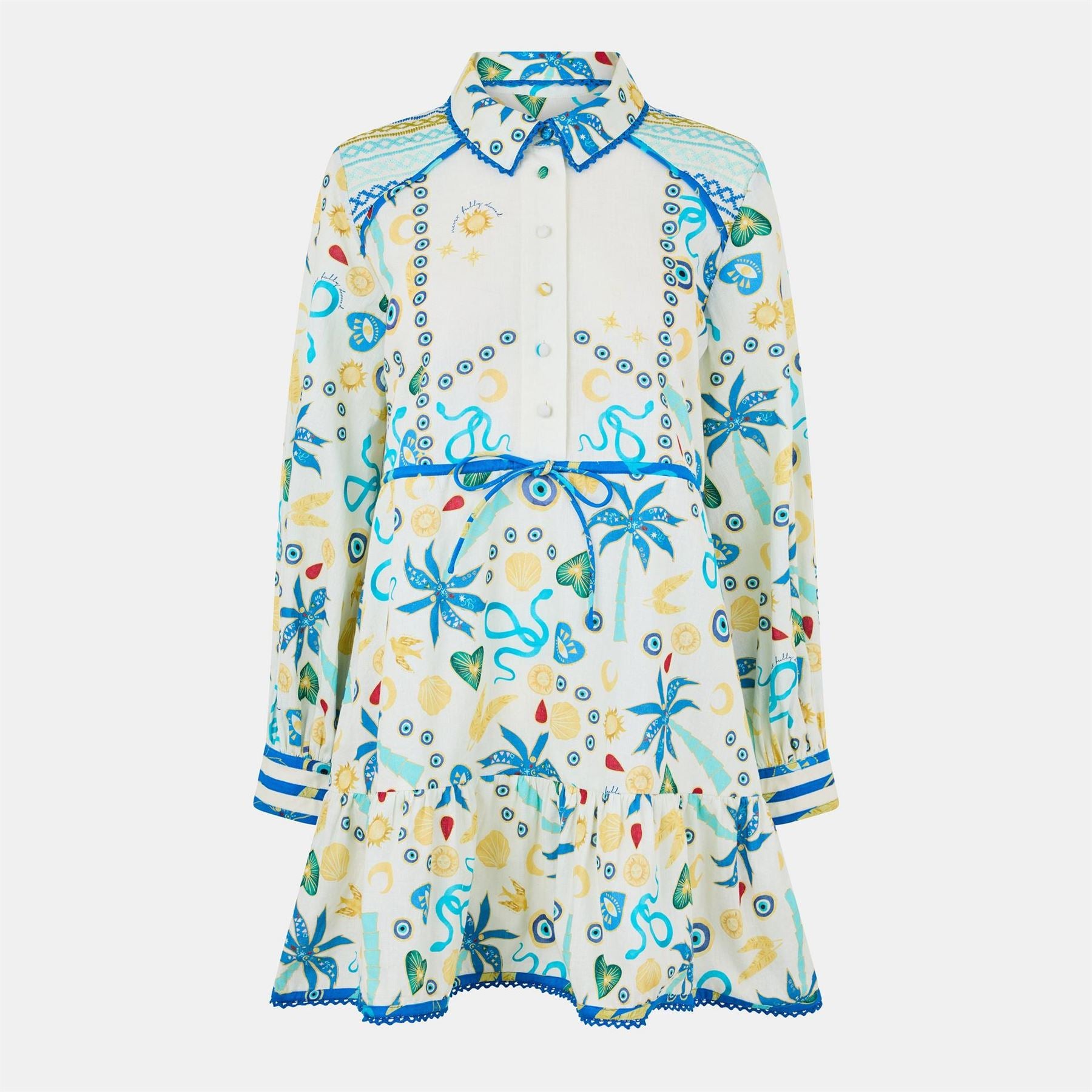 Never Fully Dressed Charms Savannah Structured Metal Accent Shirt Dress