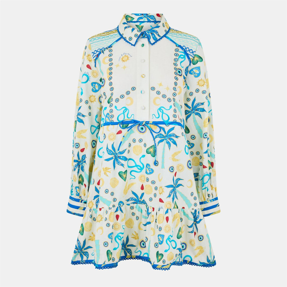 Never Fully Dressed Charms Savannah Structured Metal Accent Shirt Dress