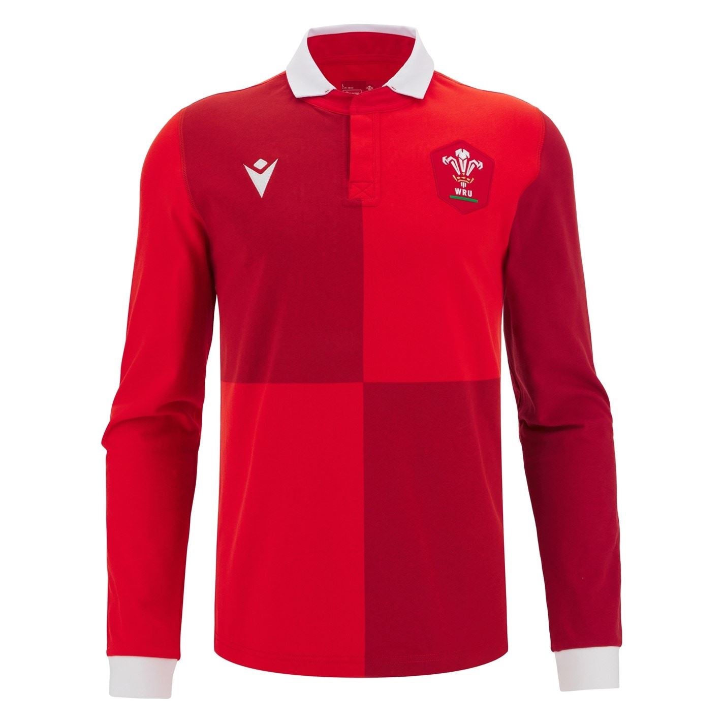 Macron Wales Rugby Long Sleeve Home Shirt 2025 Adults