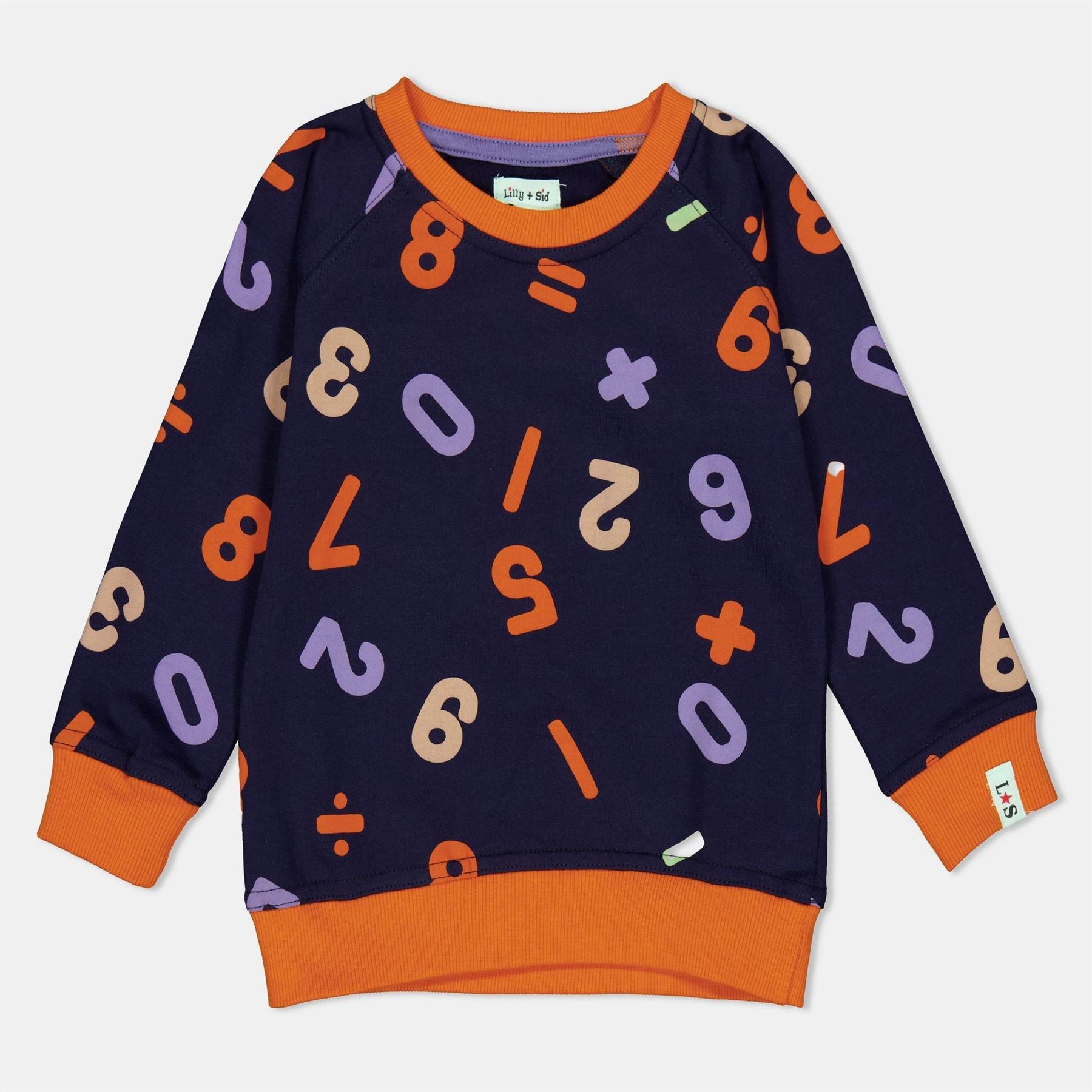 Lilly and Sid Numbers Crew Sweatshirt