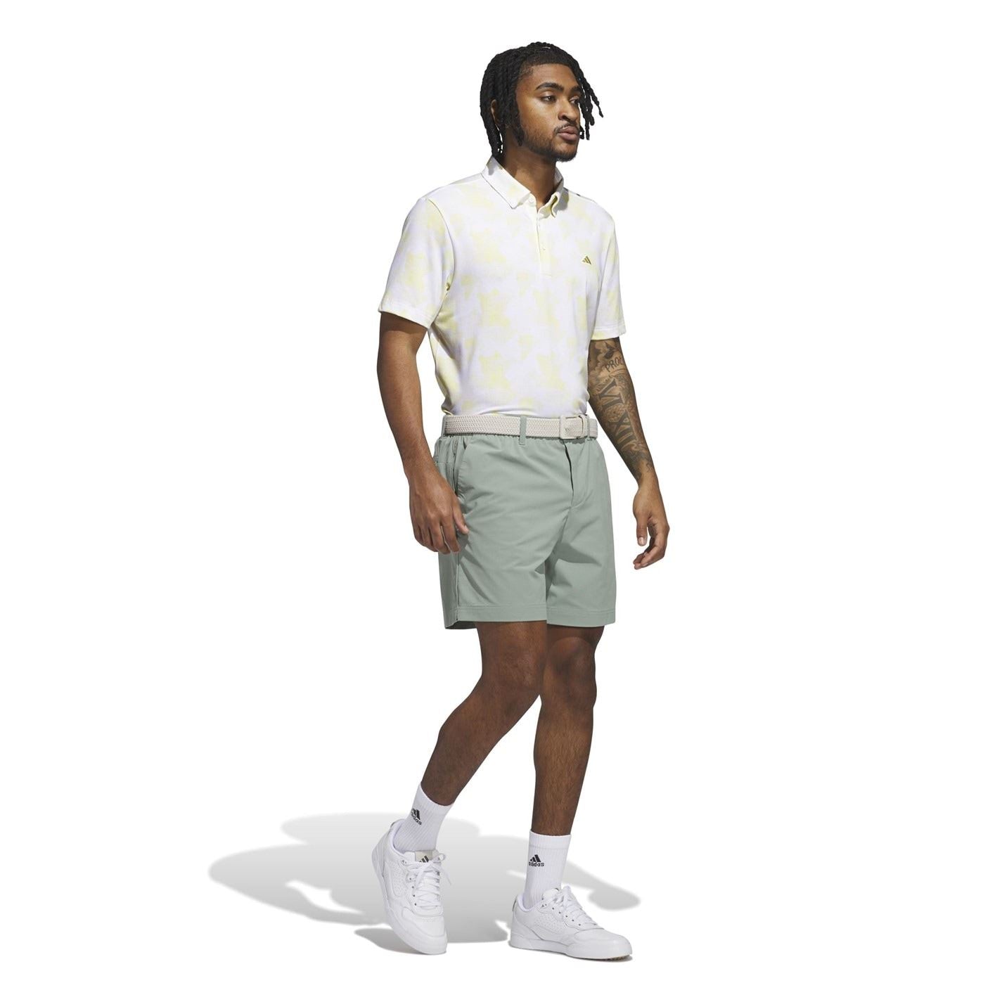 adidas Mens All Over Print Golf Polo Shirt