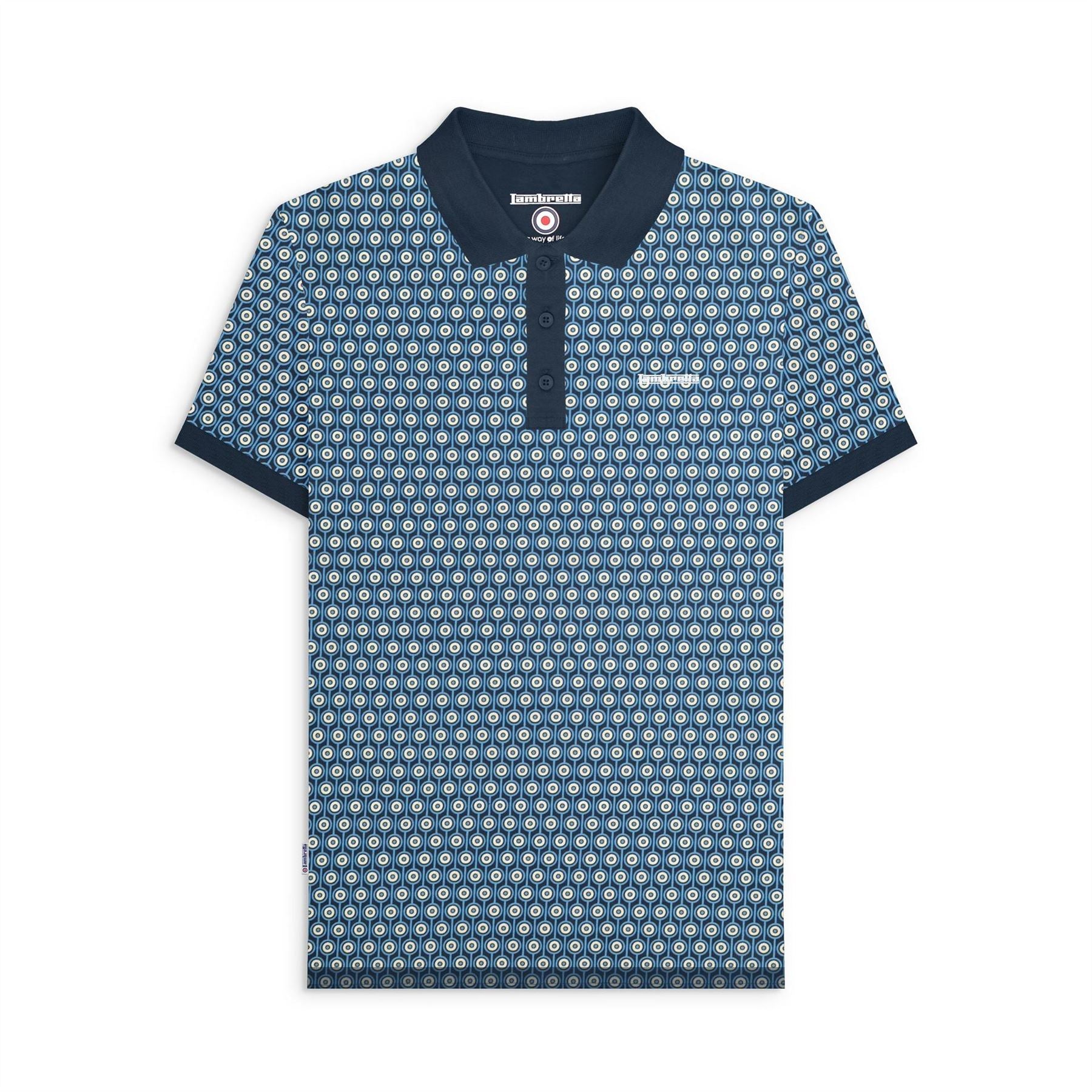 Lambretta Geo Short Sleeve Polo Shirt