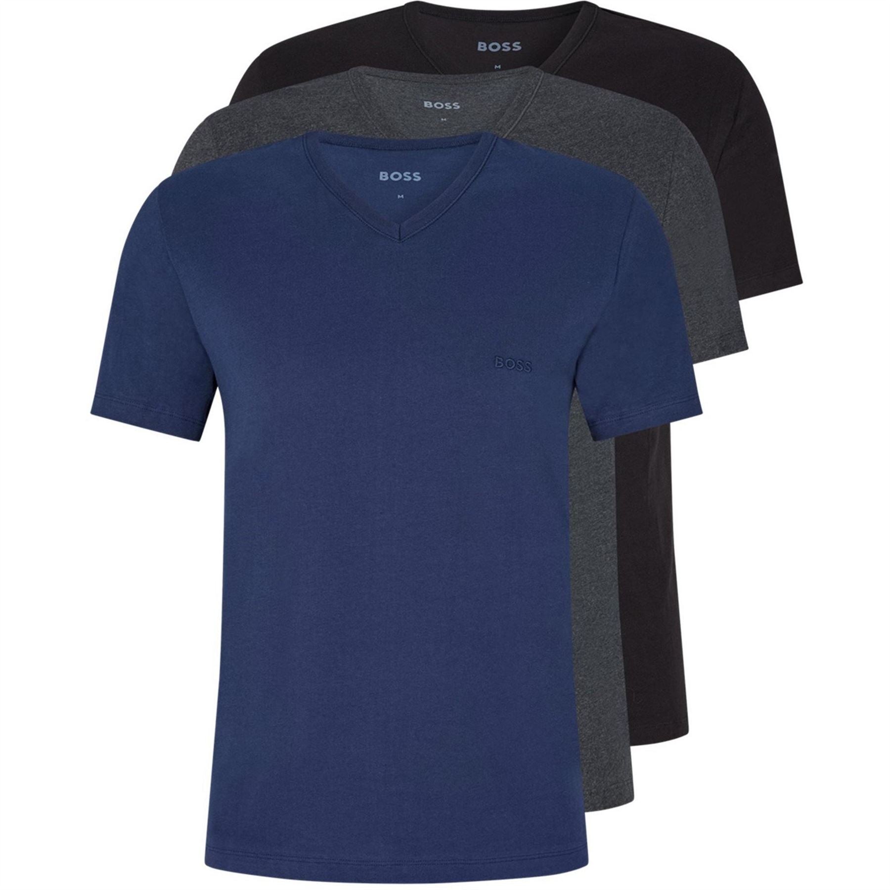 Boss BOSS Bodywear 3 Pack T Shirts   Soft Breathable Fabric with Logo Detail