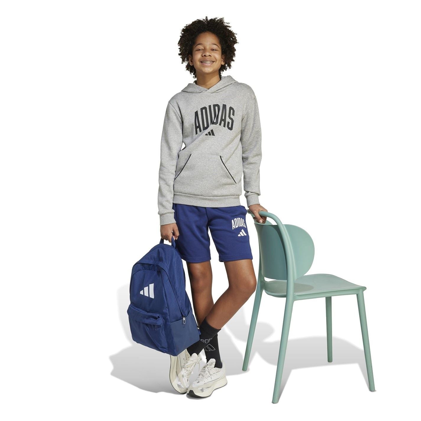 adidas Regular Fit Denim Bermuda Shorts with Bold Logo