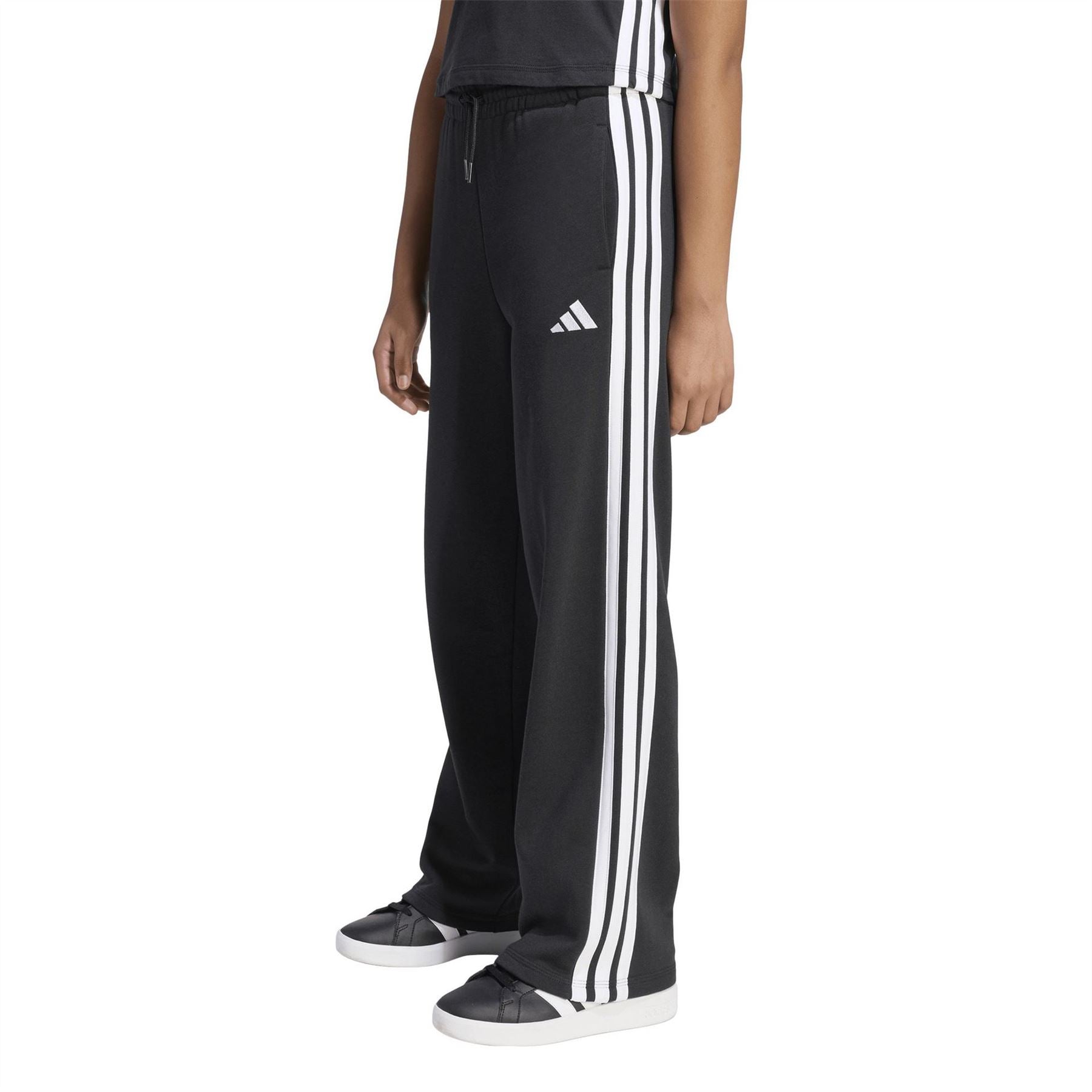 adidas Wide Leg Three Stripes Track Joggers