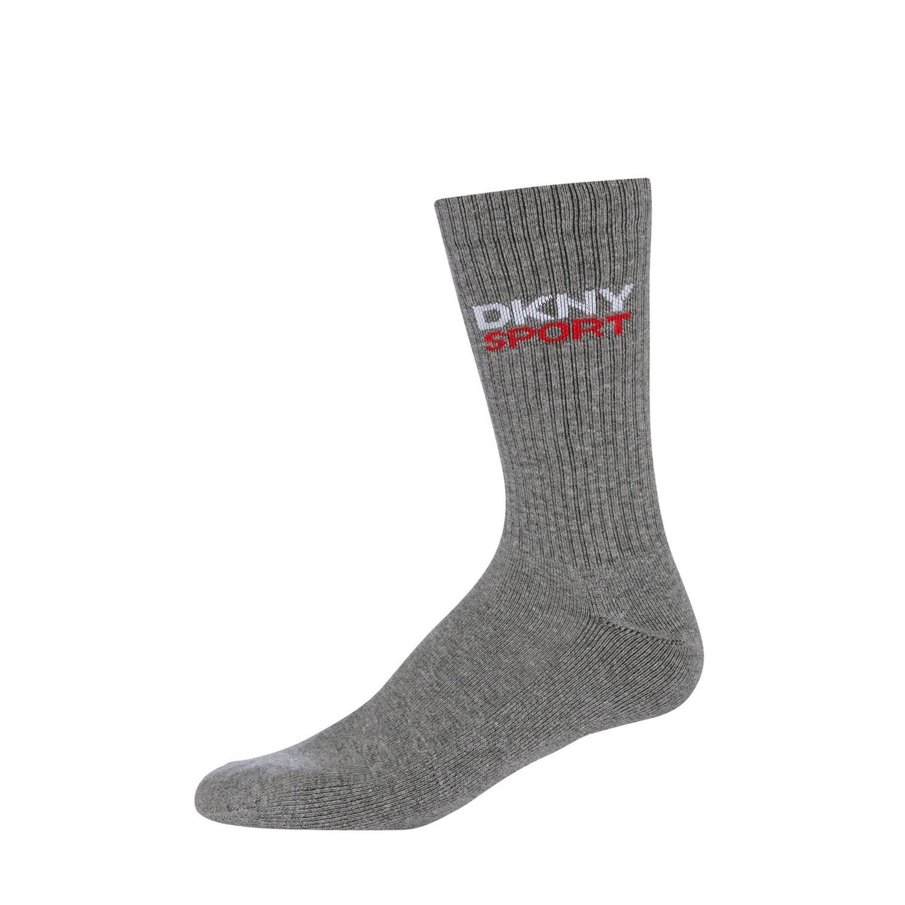 DKNY Mens 6 Pack Sports Socks Dogwood