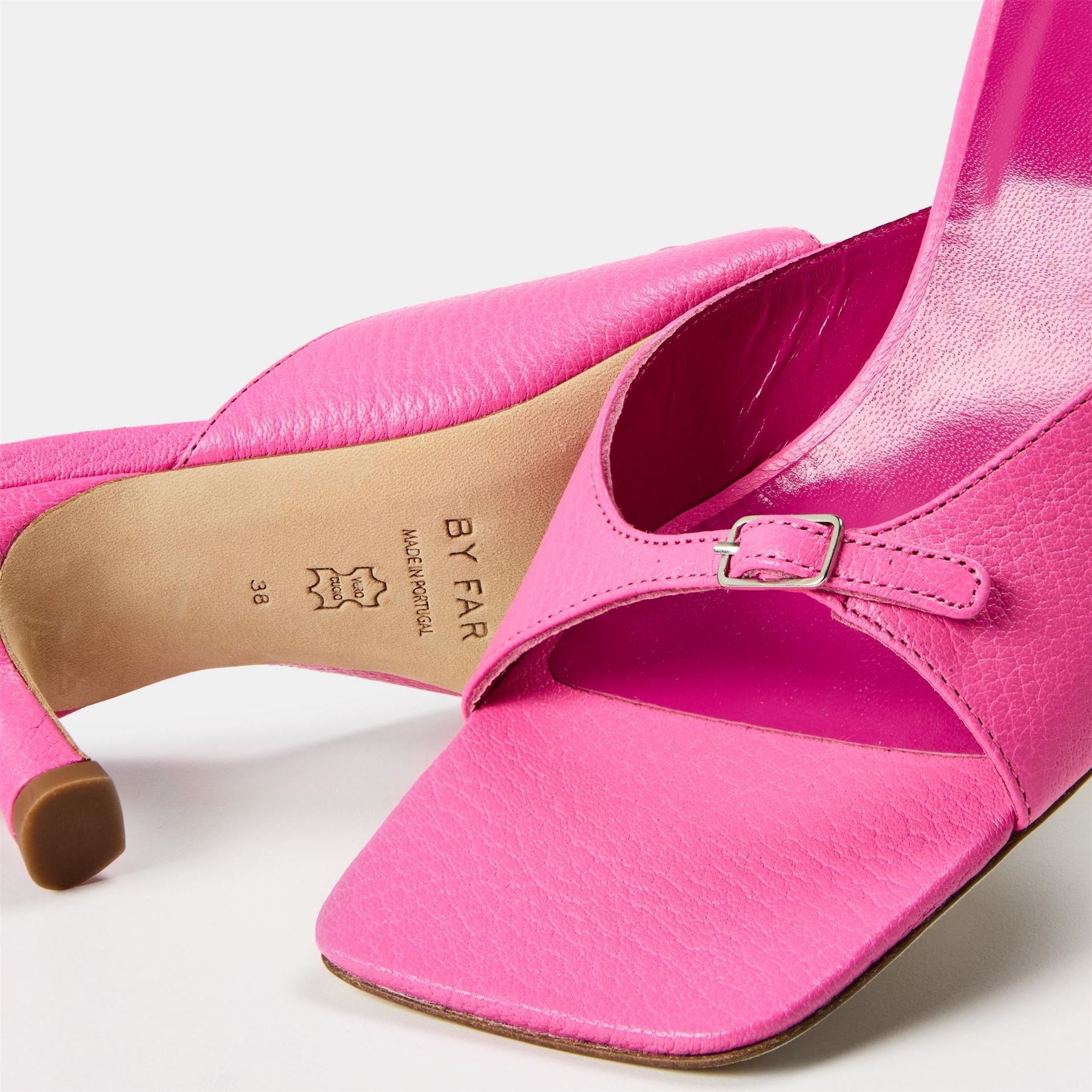 By Far Leather Stiletto Court Shoes