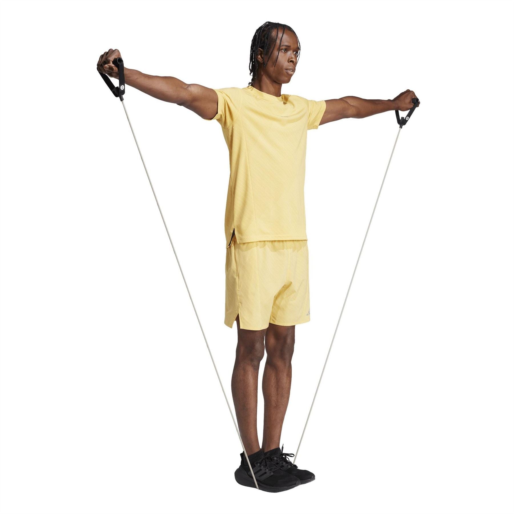 adidas Crew Neck Ribbed Collar Short Sleeve Jersey T-Shirt