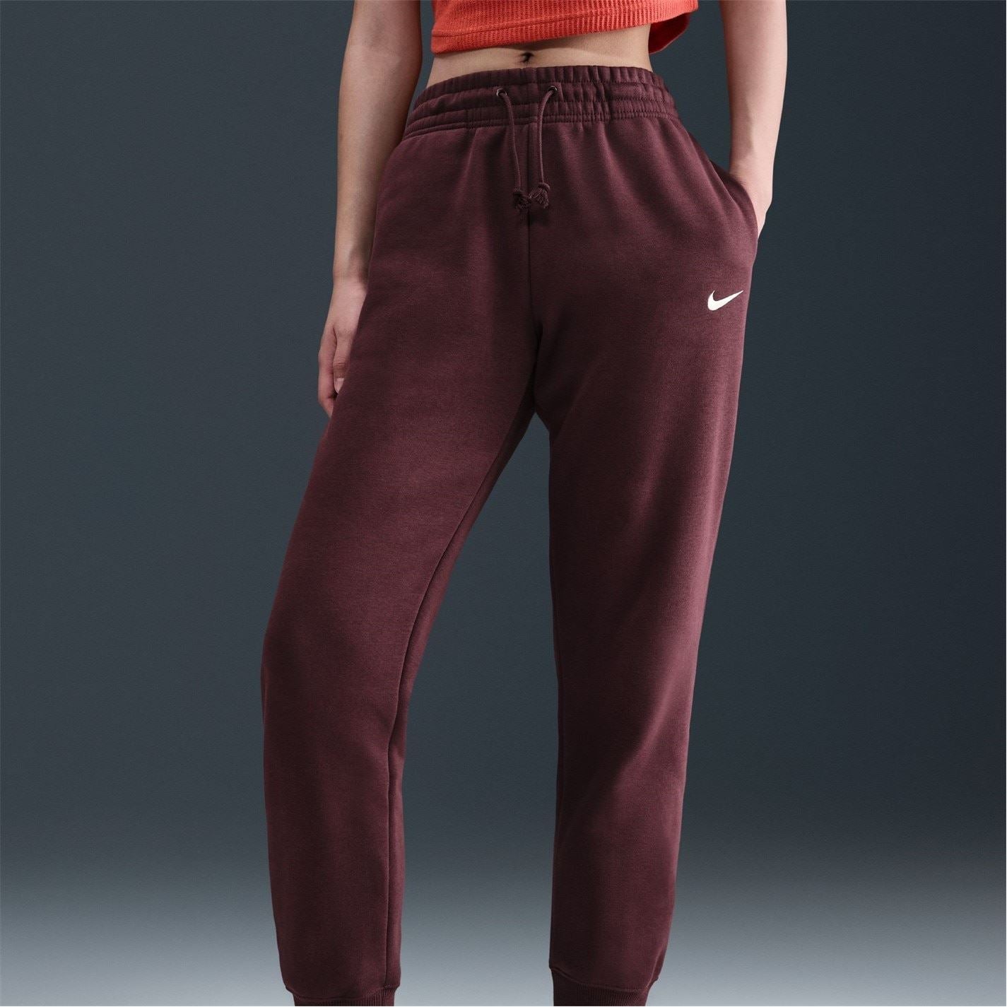 Nike Womens Sportswear Phoenix Fleece Mid Rise Sweatpants