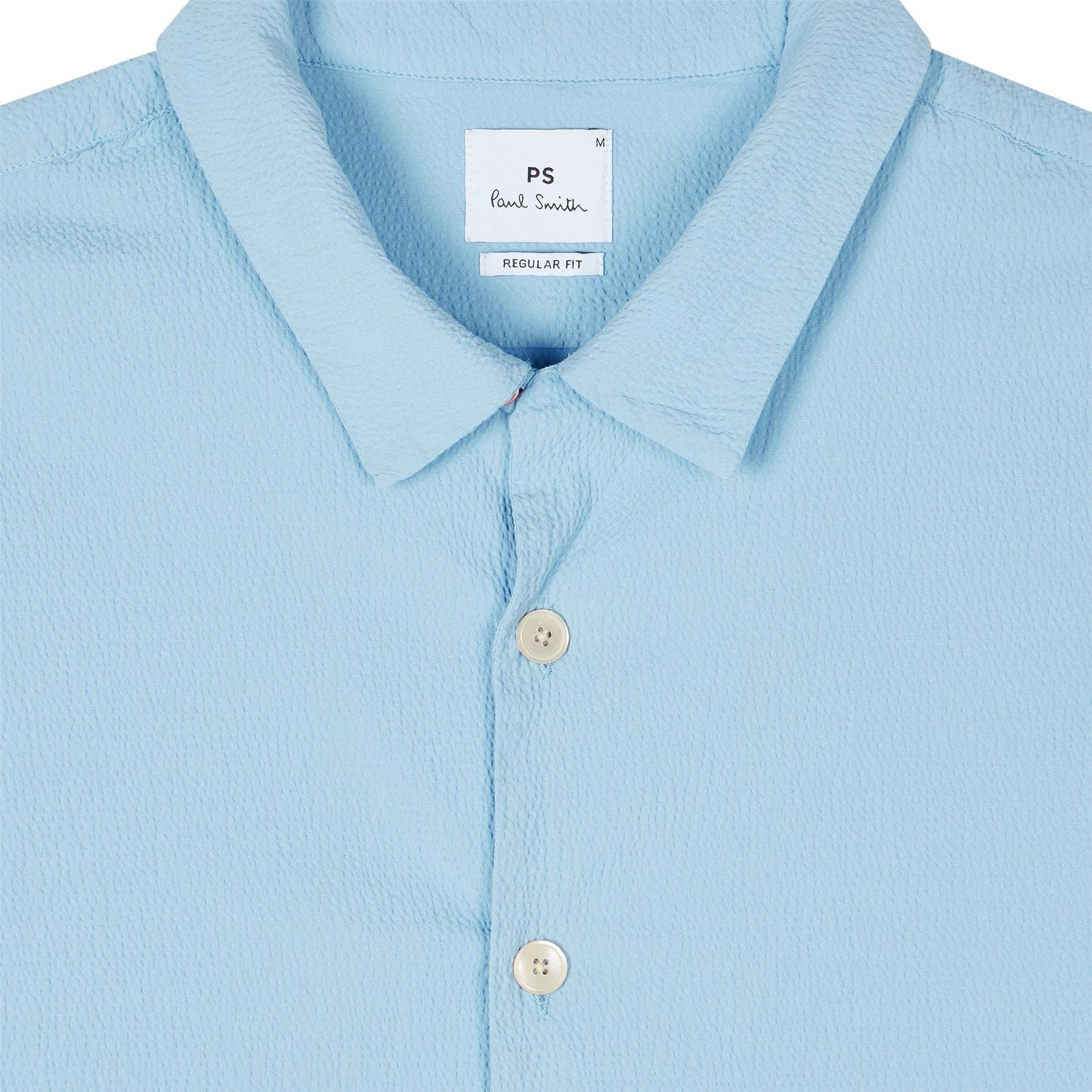 PS Paul Smith Seersucker Short Sleeve Plain Shirt