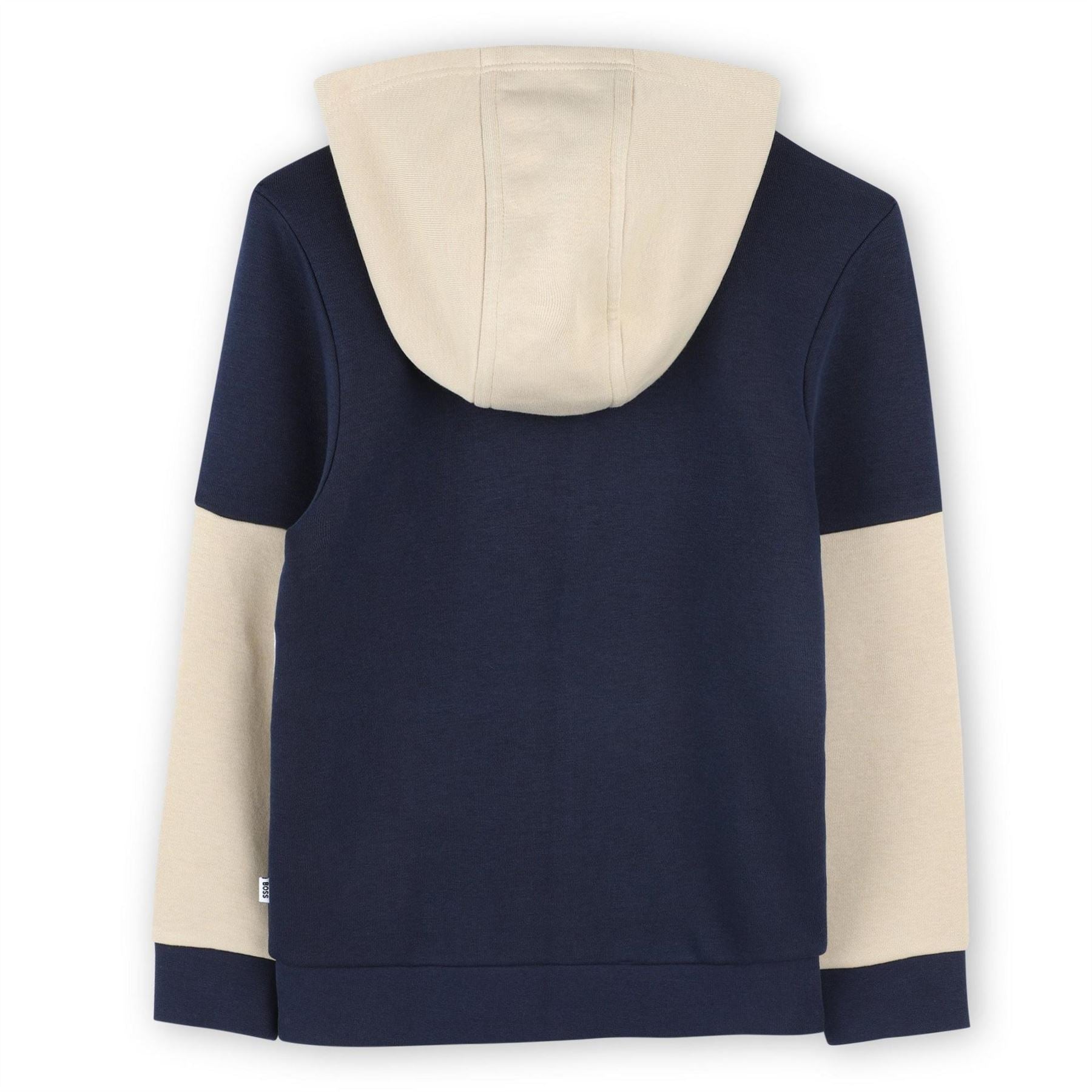 Boss Color Block Hooded Neck Sweatshirt