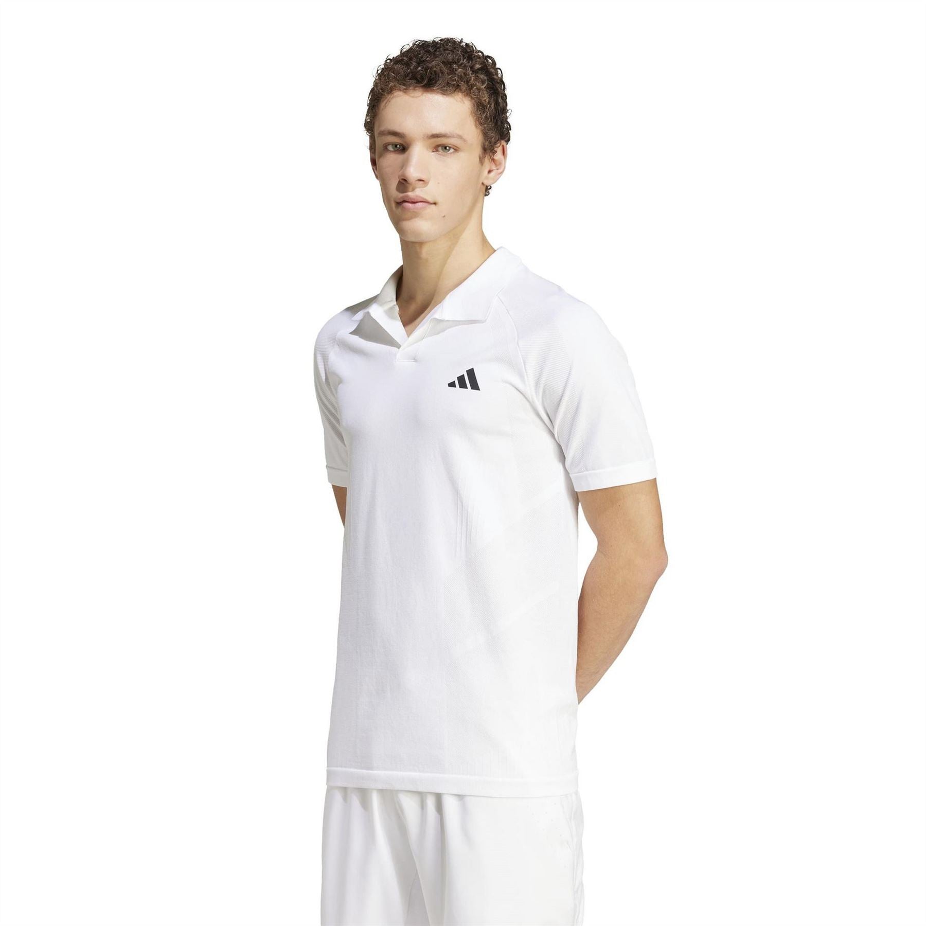 adidas Mens Tennis Pro Seamless Aeroready Freelift Polo Shirt