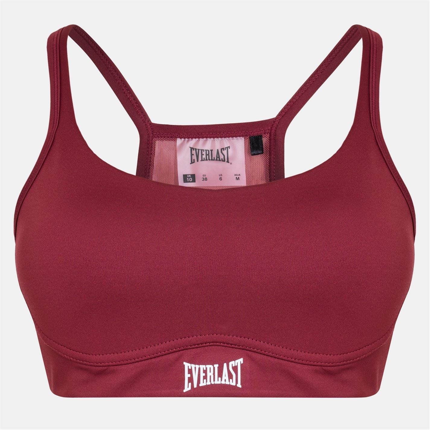 Everlast Cropped Scoop Neck Snug Fit Bra