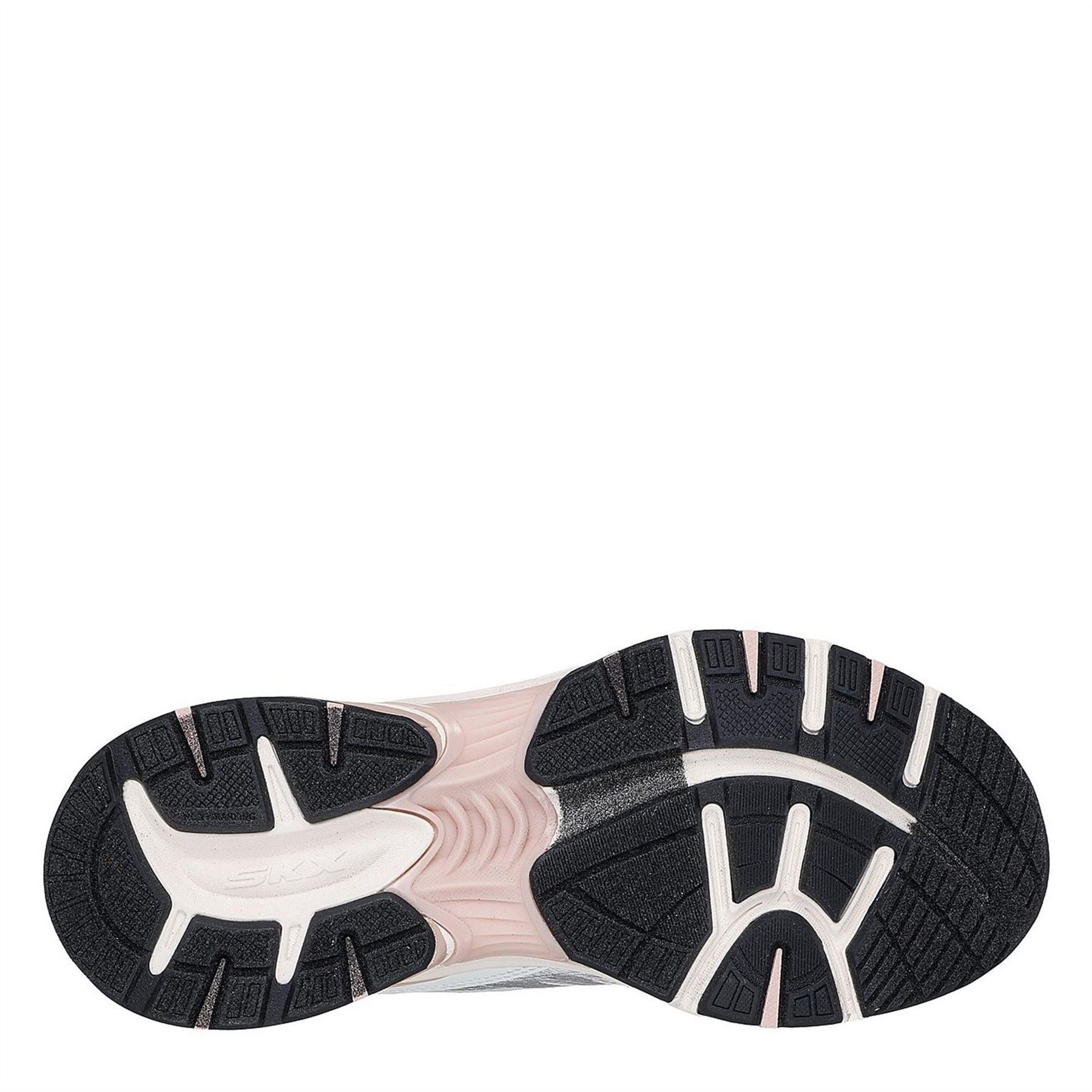 Skechers Womens Overlay Mesh Lace Up Slip  Runners