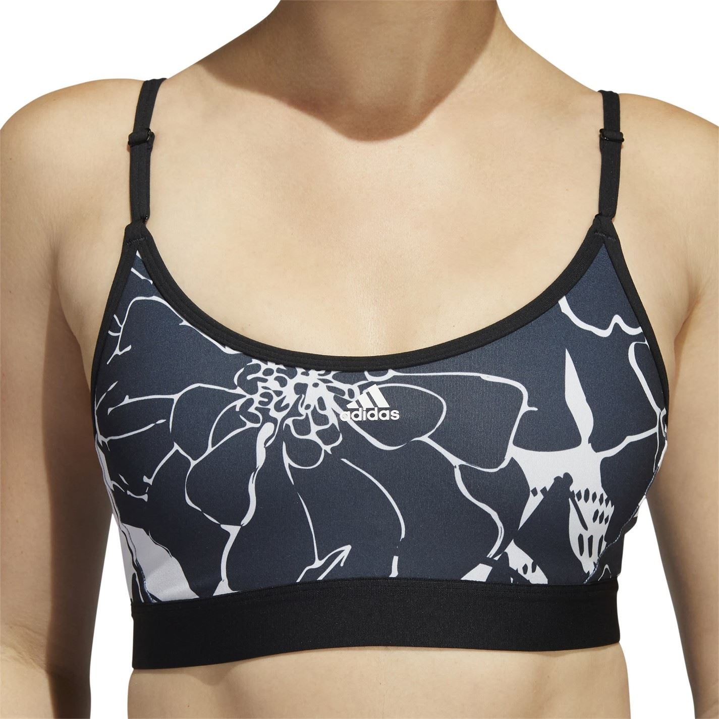 adidas Womens Flower Print Low Impact Sports Bra