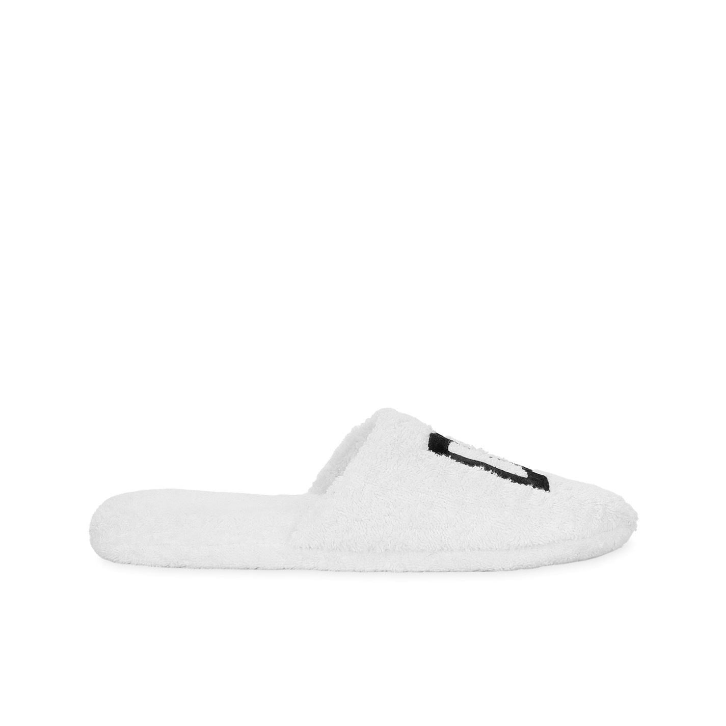 Dolce and Gabbana Casa And Gabbana Embroidered Terry Cotton Slippers