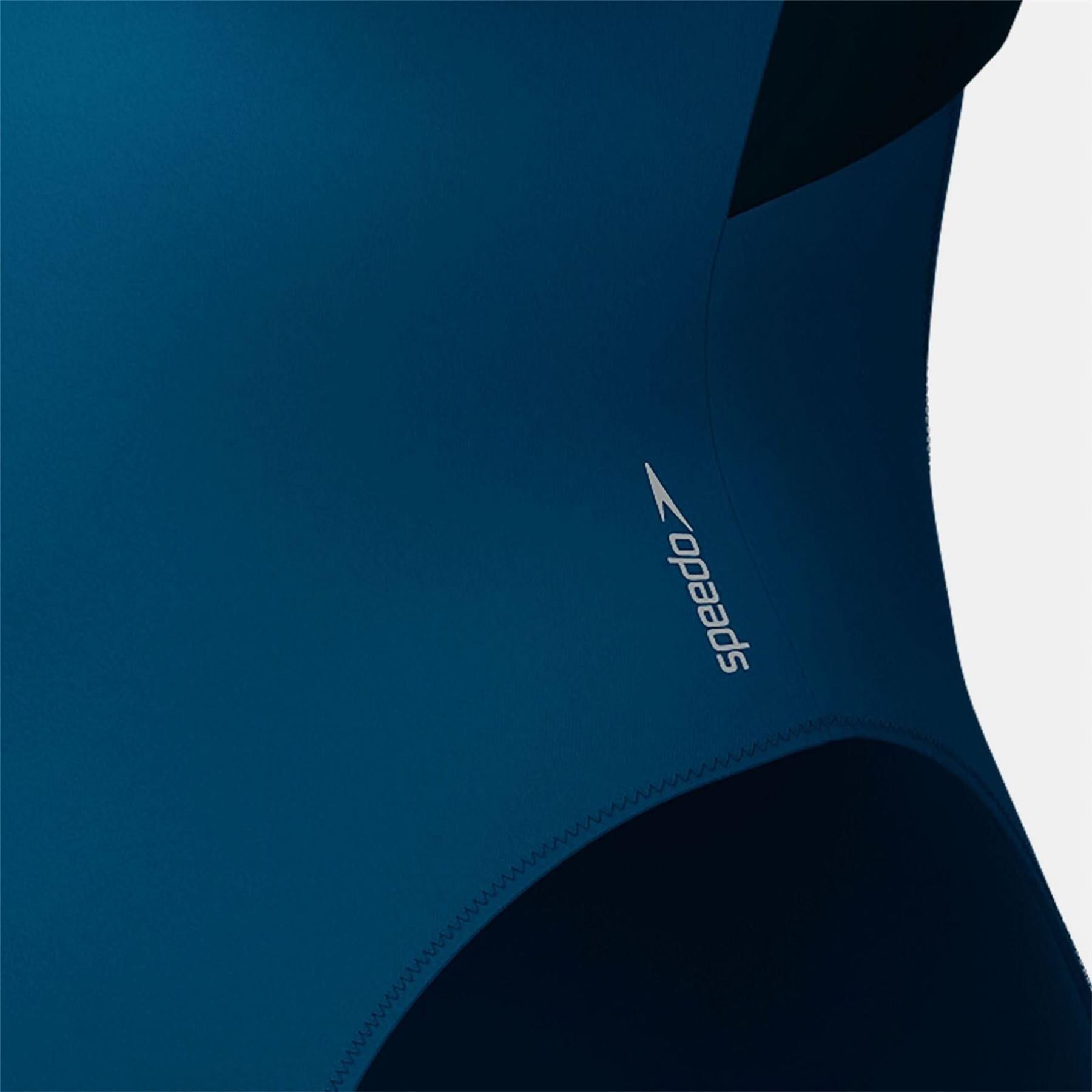 Speedo 1 Piece Colourblock Racer Swimming Costume