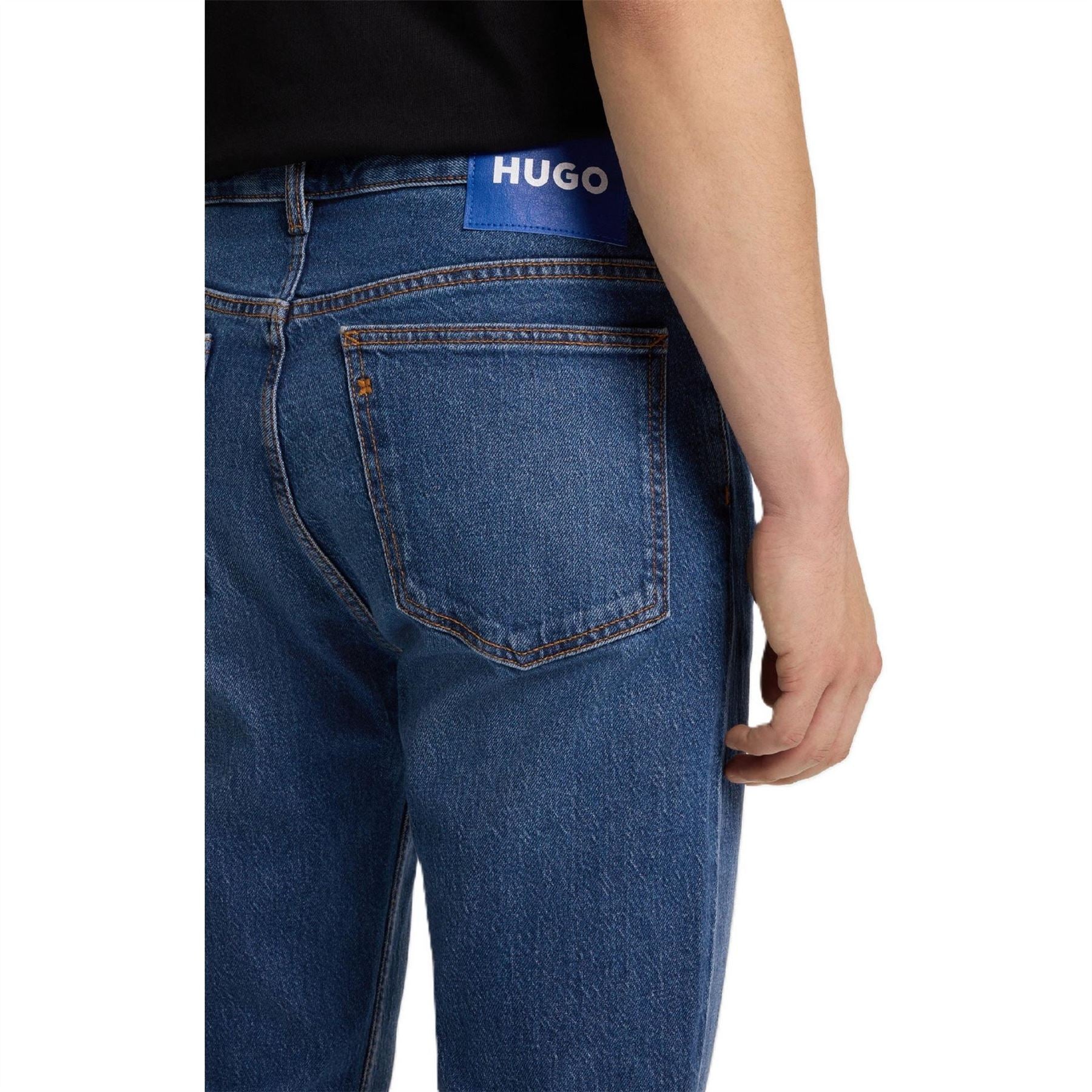 Hugo Mid Rise Slim Fit Five Pocket Jeans