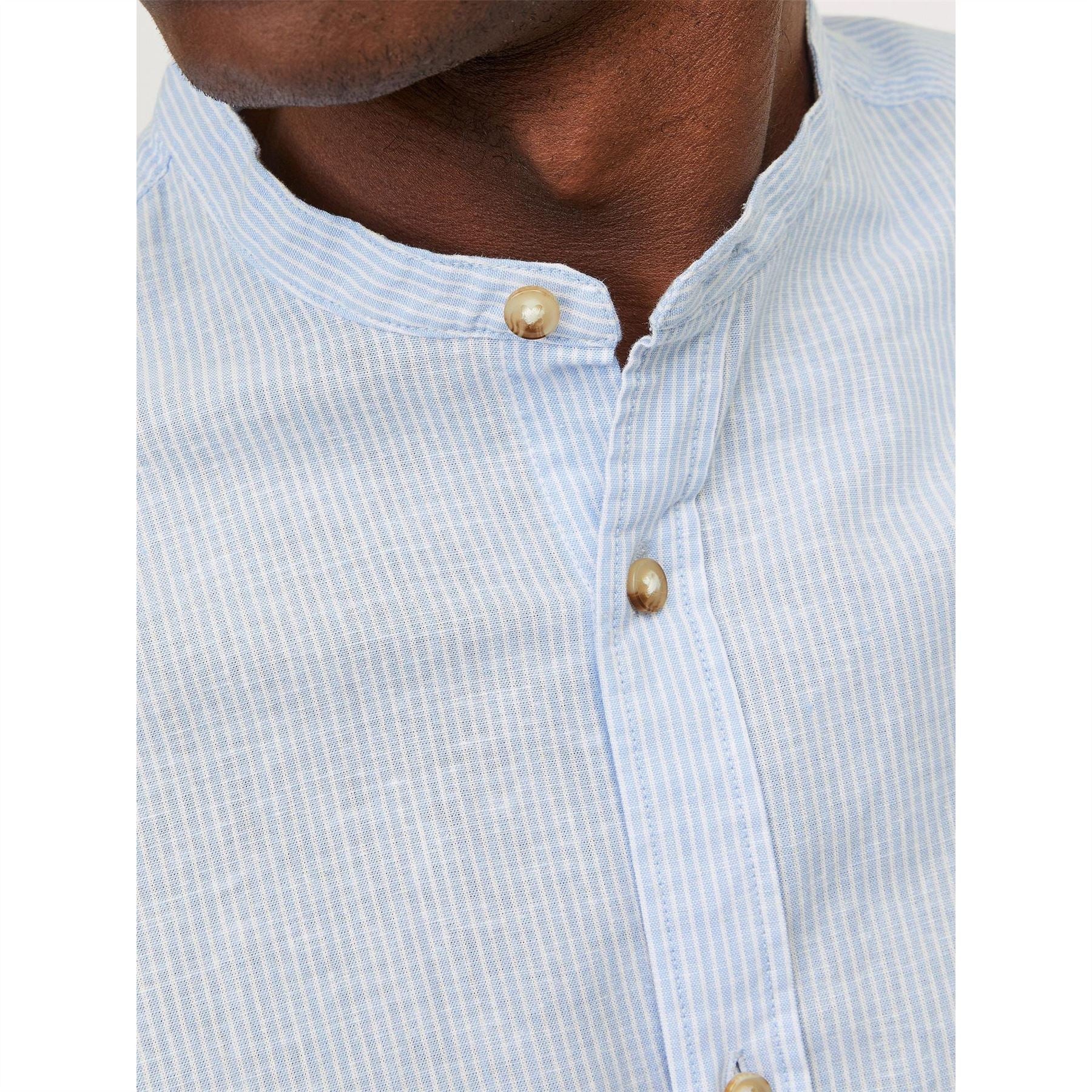 Jack and Jones Long Sleeve Buttoned Linen Shirt