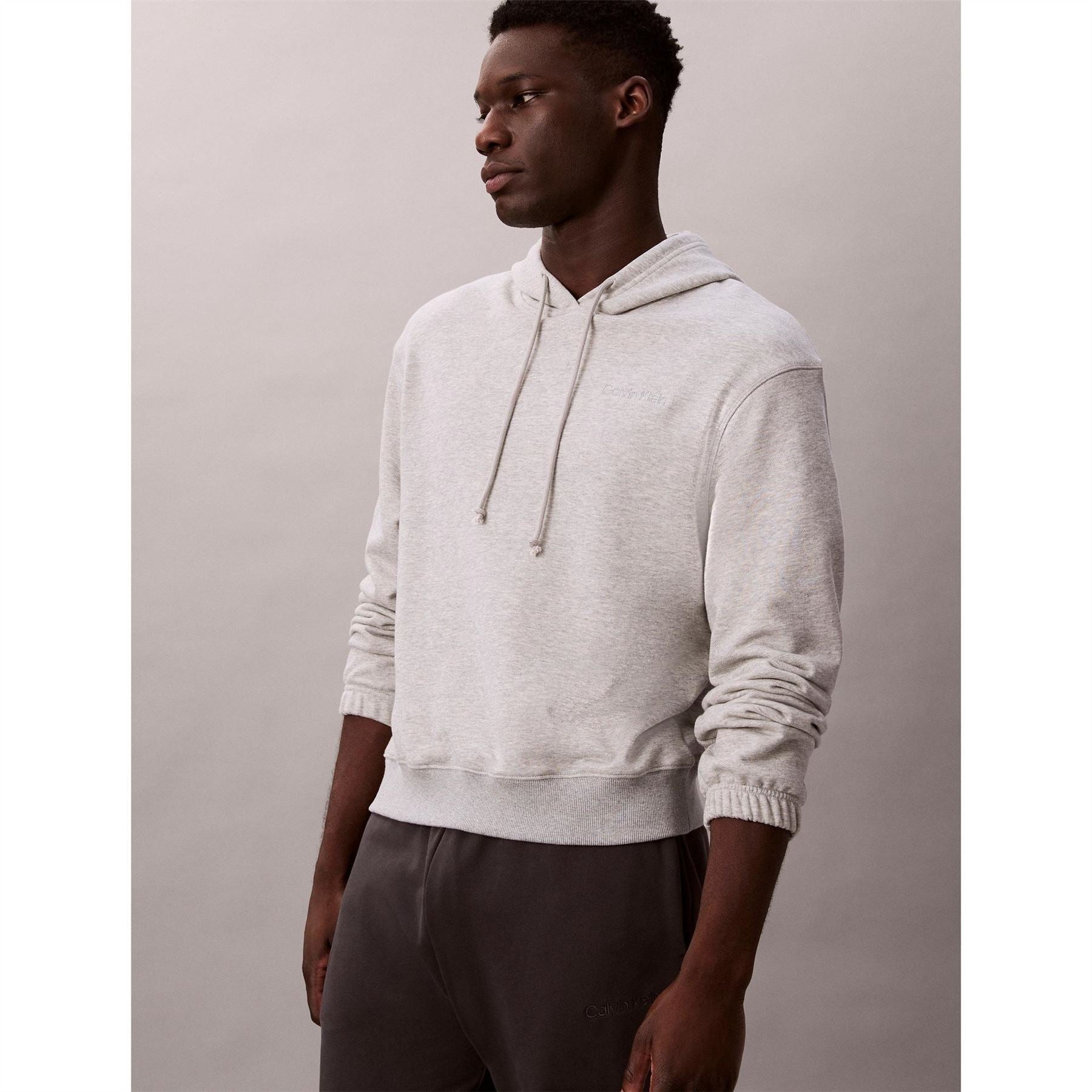 Calvin Klein Logo Print Hooded Neck Long Sleeve Sweatshirt