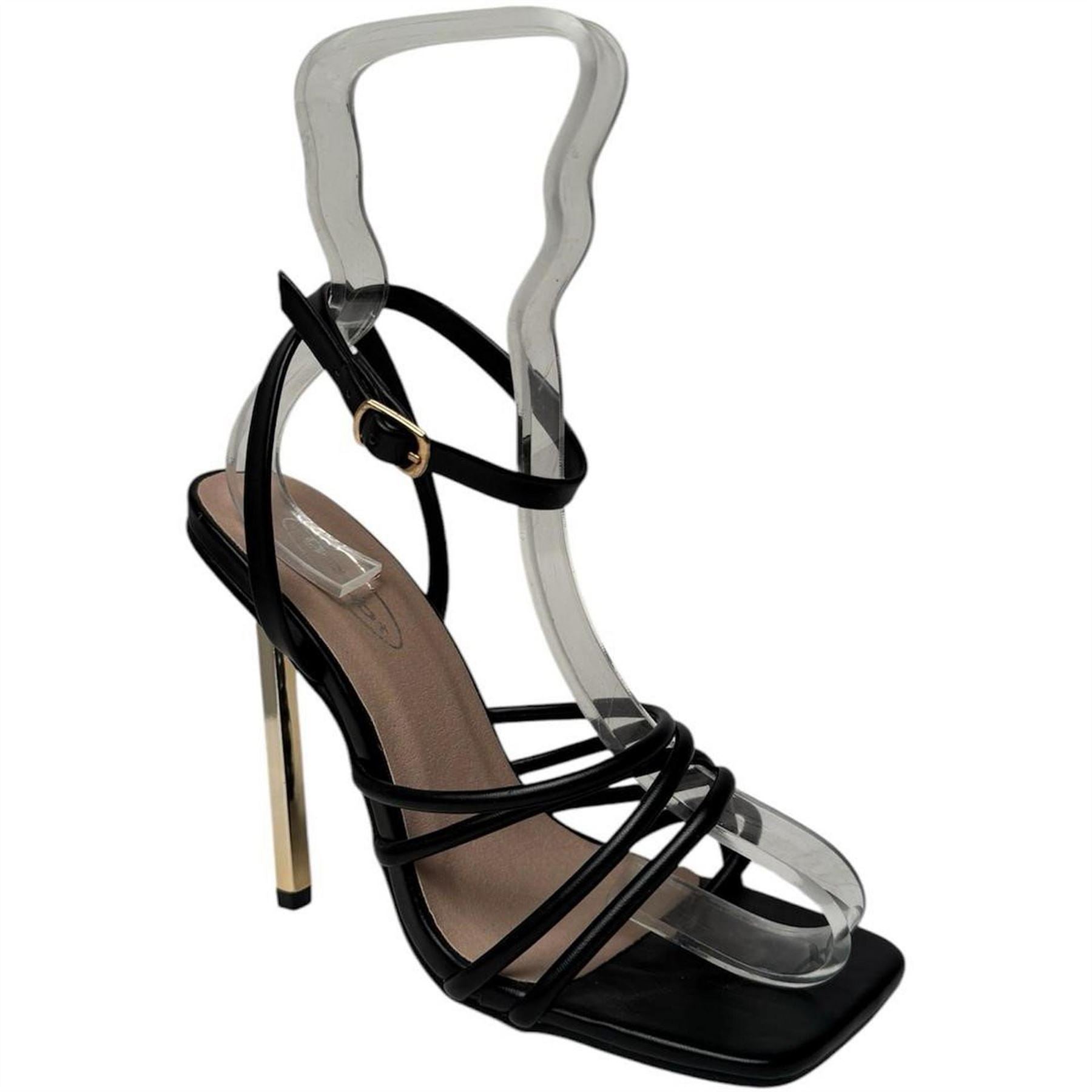 Chic Cross Strap Stiletto Heel Sandals