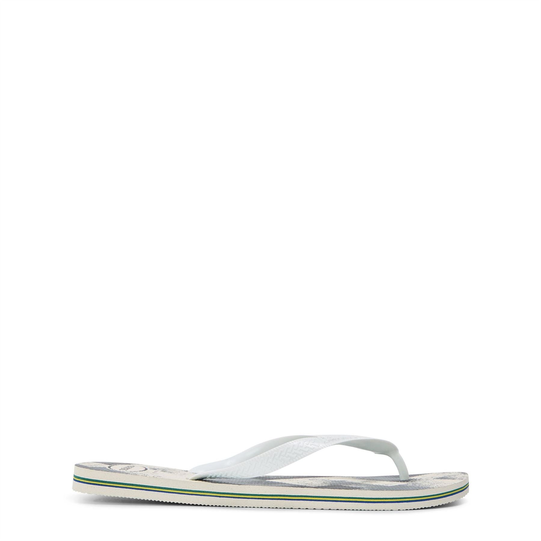 Havaianas Mens Hav. Brasil Fresh Black Black Leaf Flip Flops