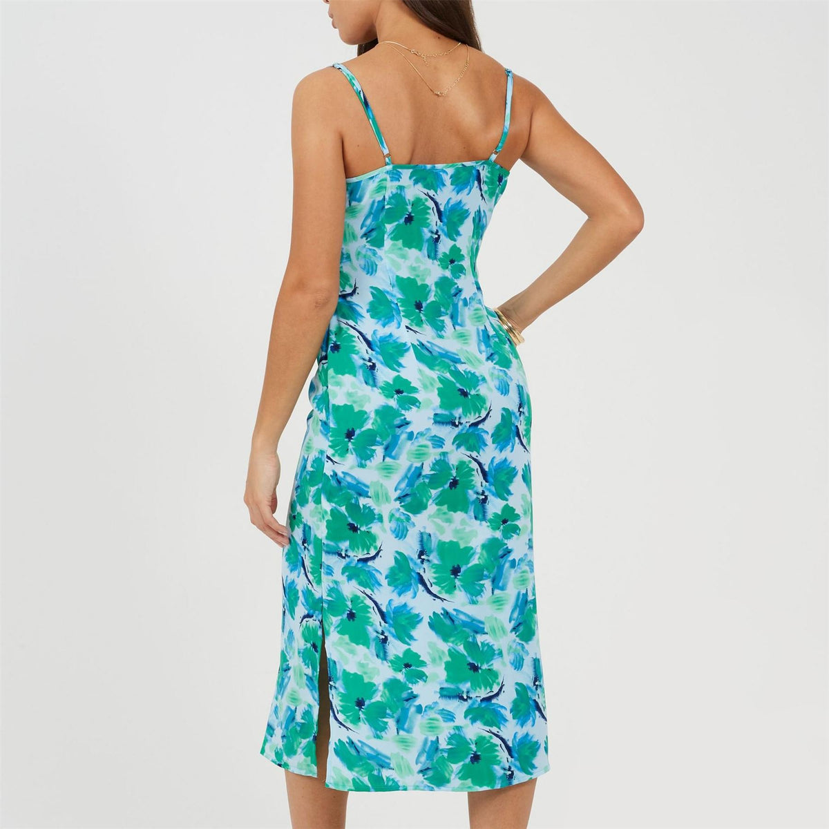 Brave Soul Strappy Spaghetti Strap Midi Dress