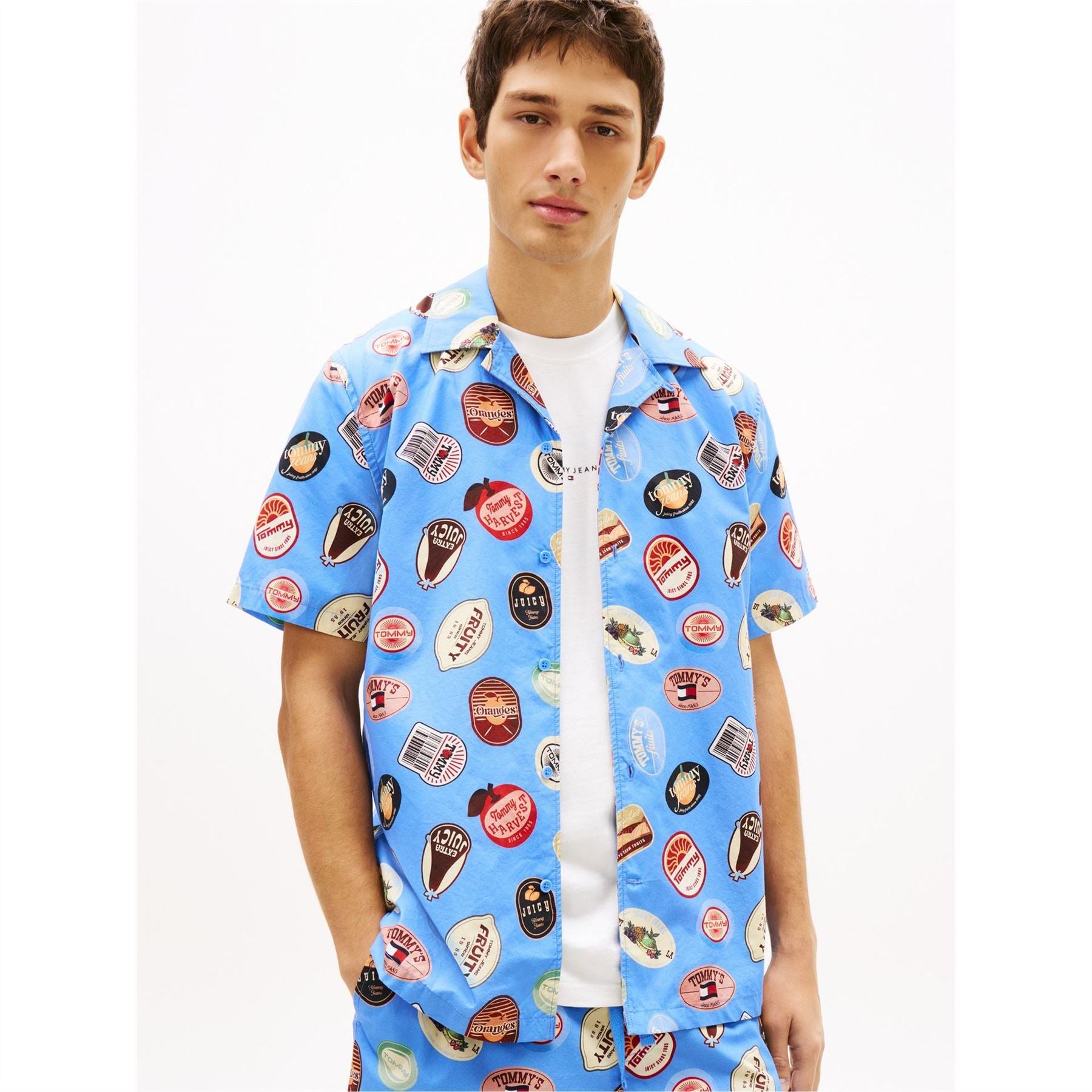 Tommy Jeans Patterned Short Sleeve Shirt