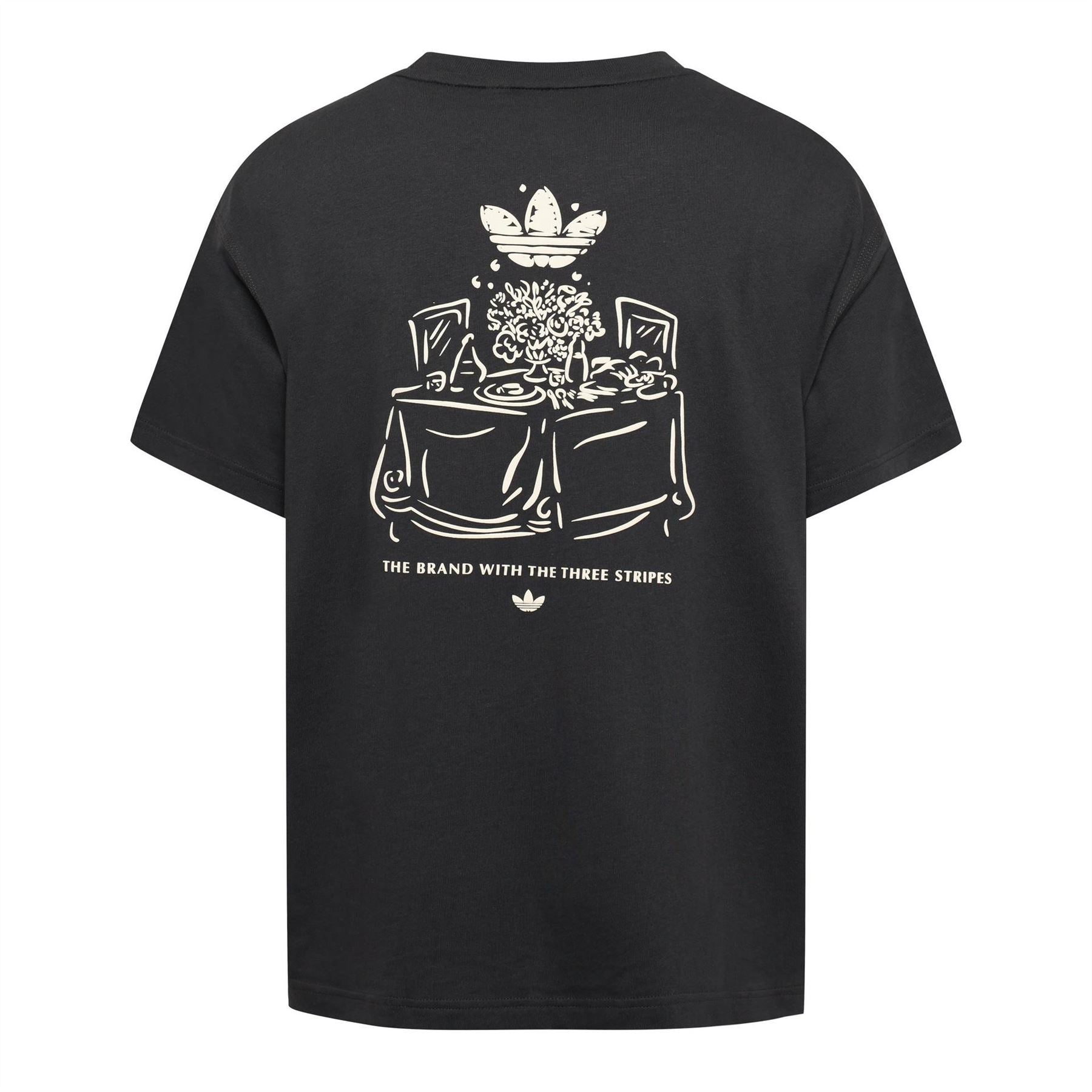 adidas Supper Club Logo Print Crew Neck Short Sleeve T-Shirt