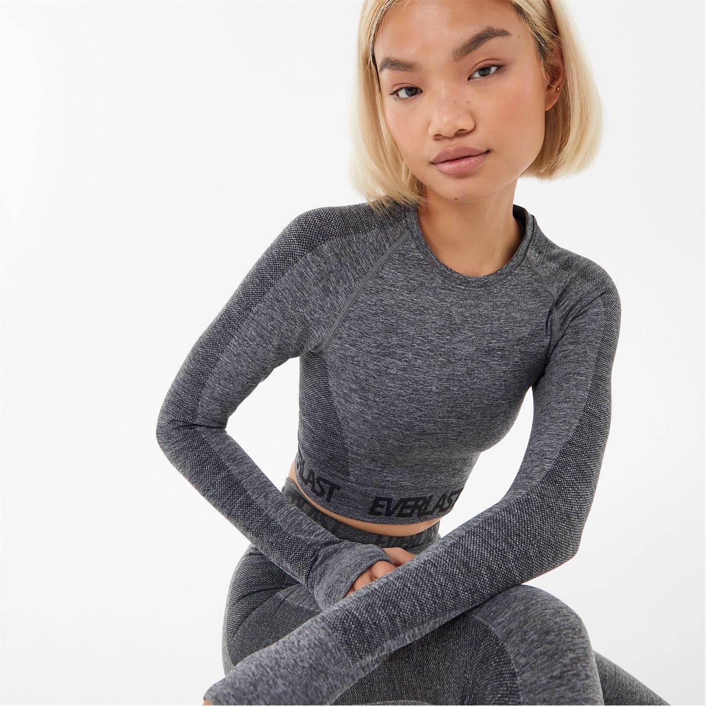Everlast Womens Seamless Long Sleeve Crop Top