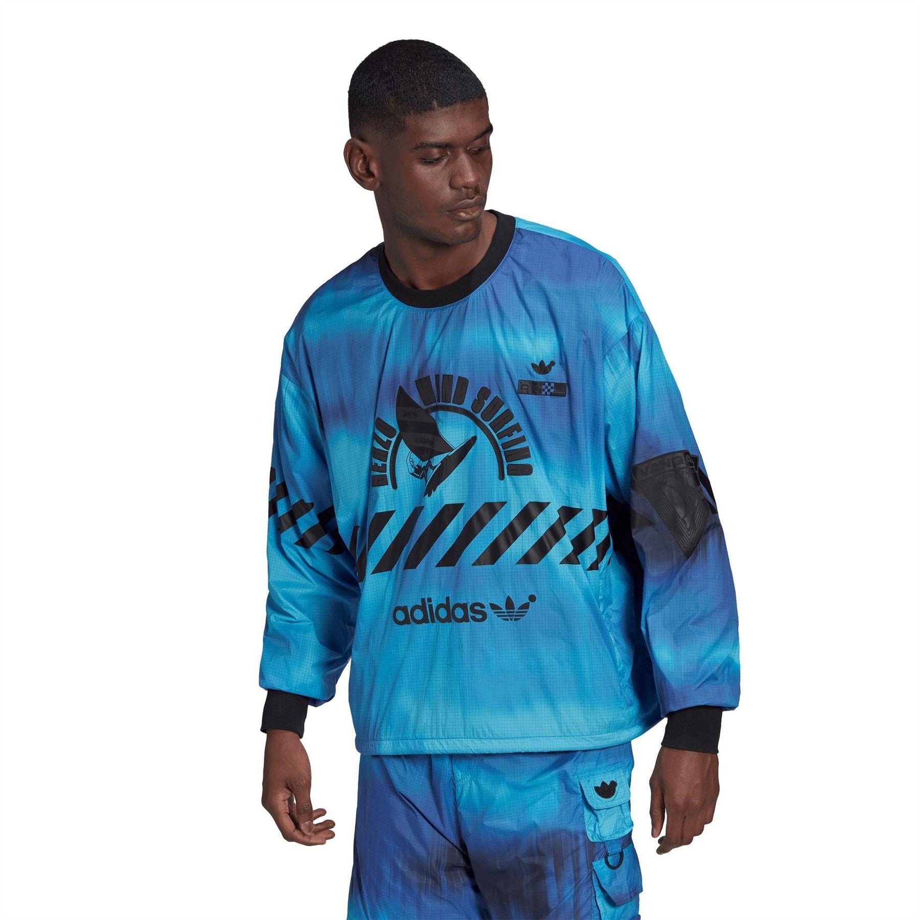 adidas Originals Mens Blue Version Arkive Crew Sweatshirt