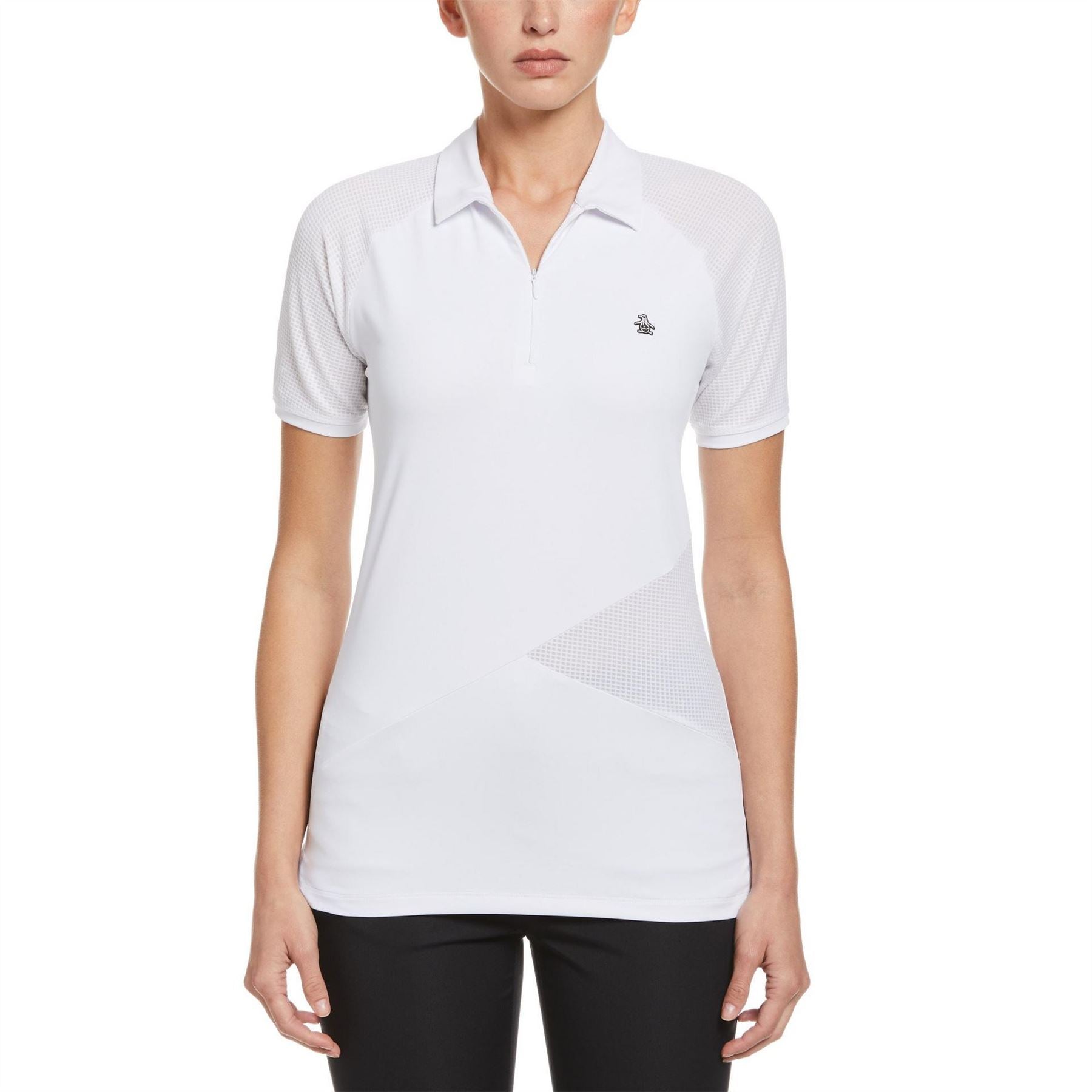 Original Penguin Zipped Asymmetrical Short Sleeve Performance T-Shirt