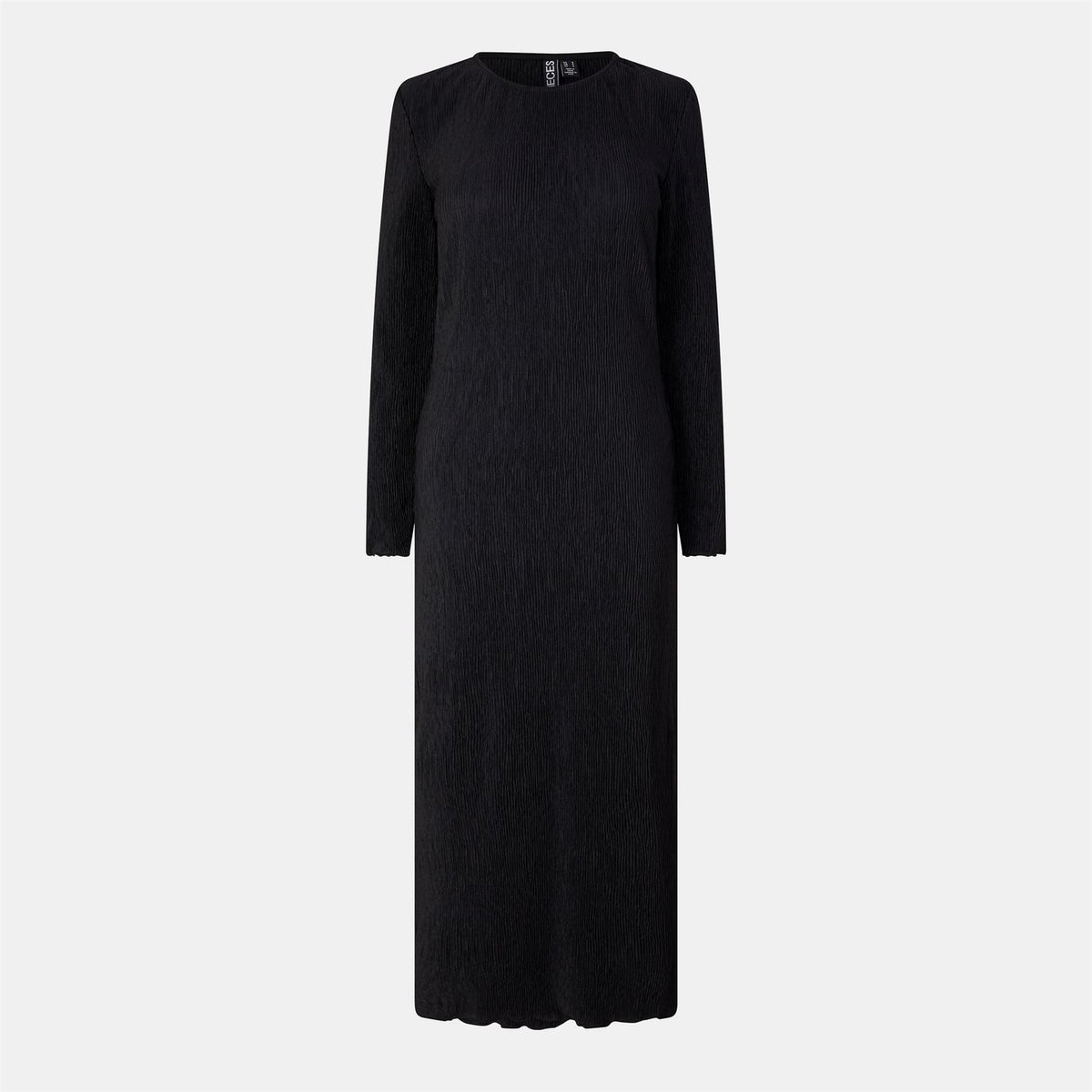 Pieces Kni Crew Neck Long Sleeve Midi Dress