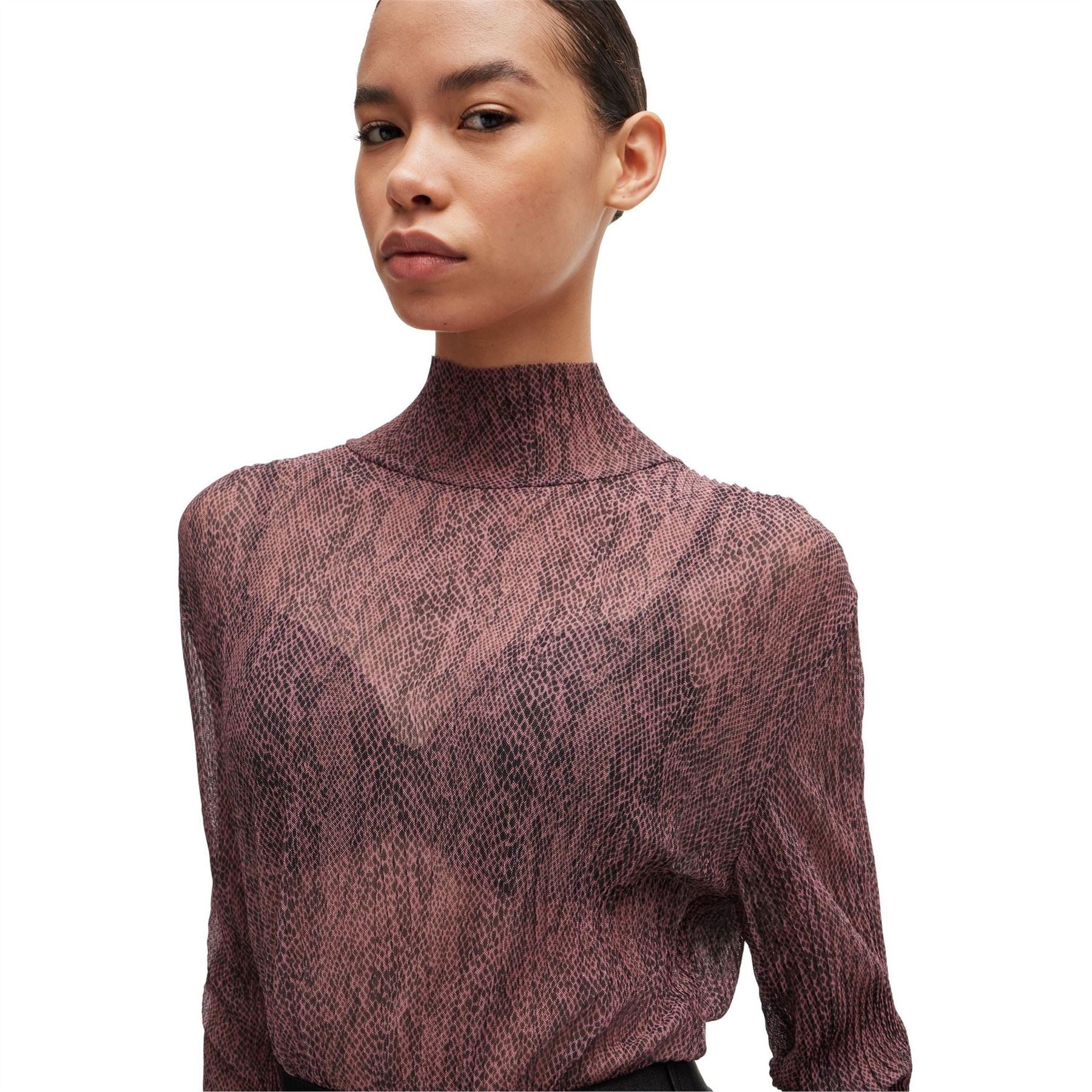 Boss Emata Mesh All Over Print Short Sleeve Polo Shirt