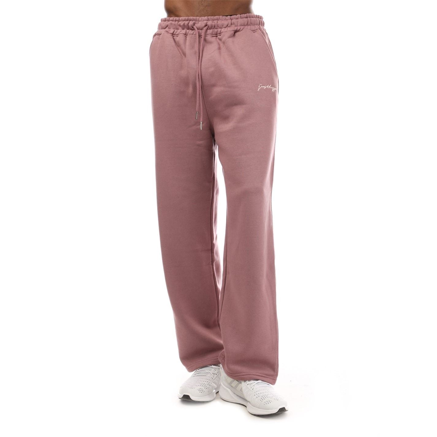 Hype Wide Leg Solid Patterned Joggers