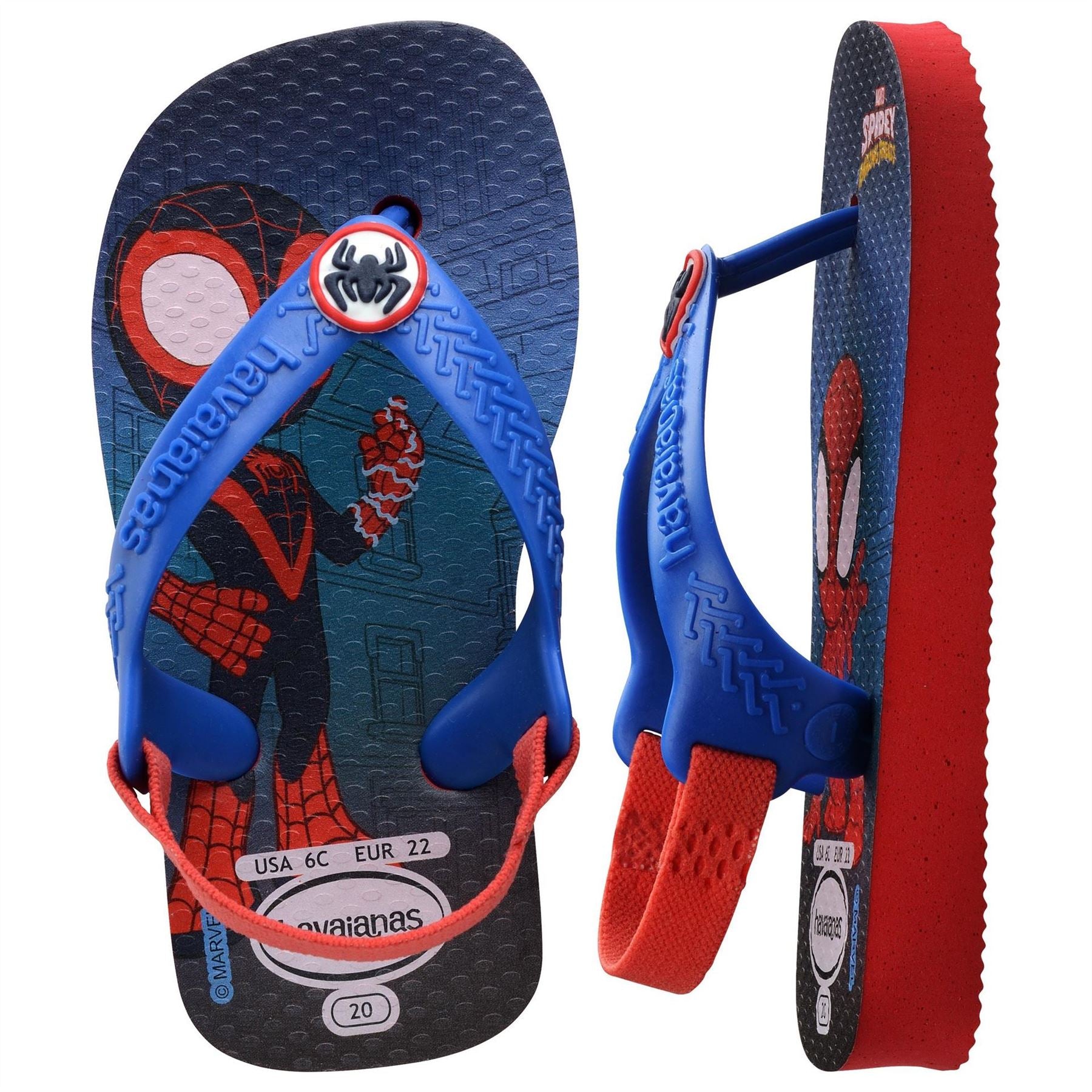 Havaianas Marvel Cartoon Flip Flops with Thong Toe