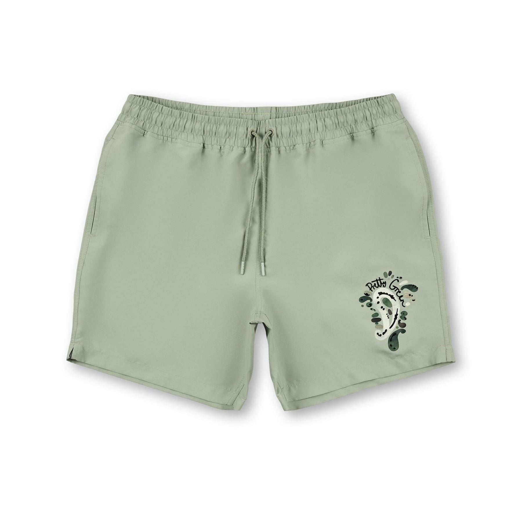 Pretty Green Regular Fit Graphic Print Swim Shorts