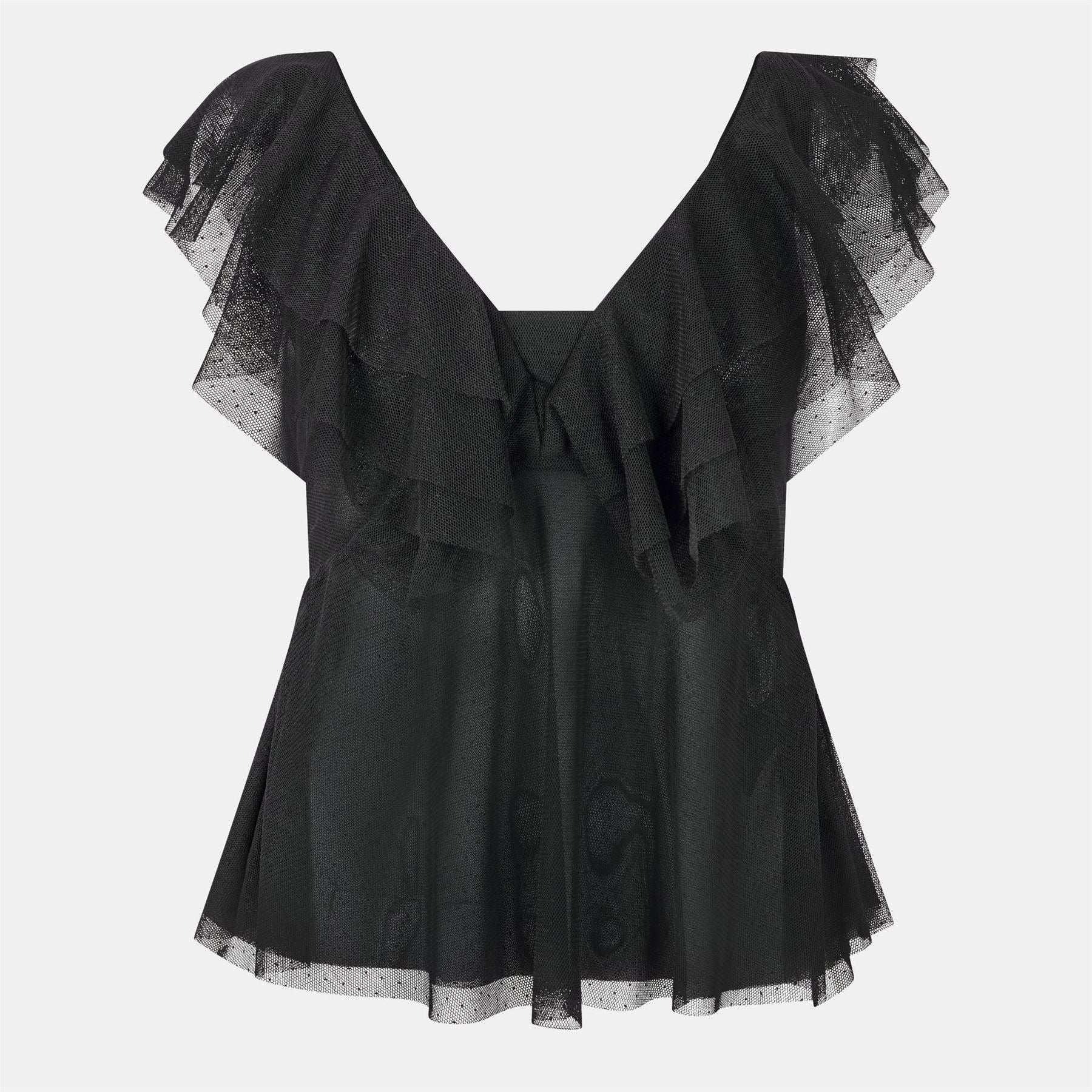 Ted Baker Waterfall Neck Puff Sleeve Top