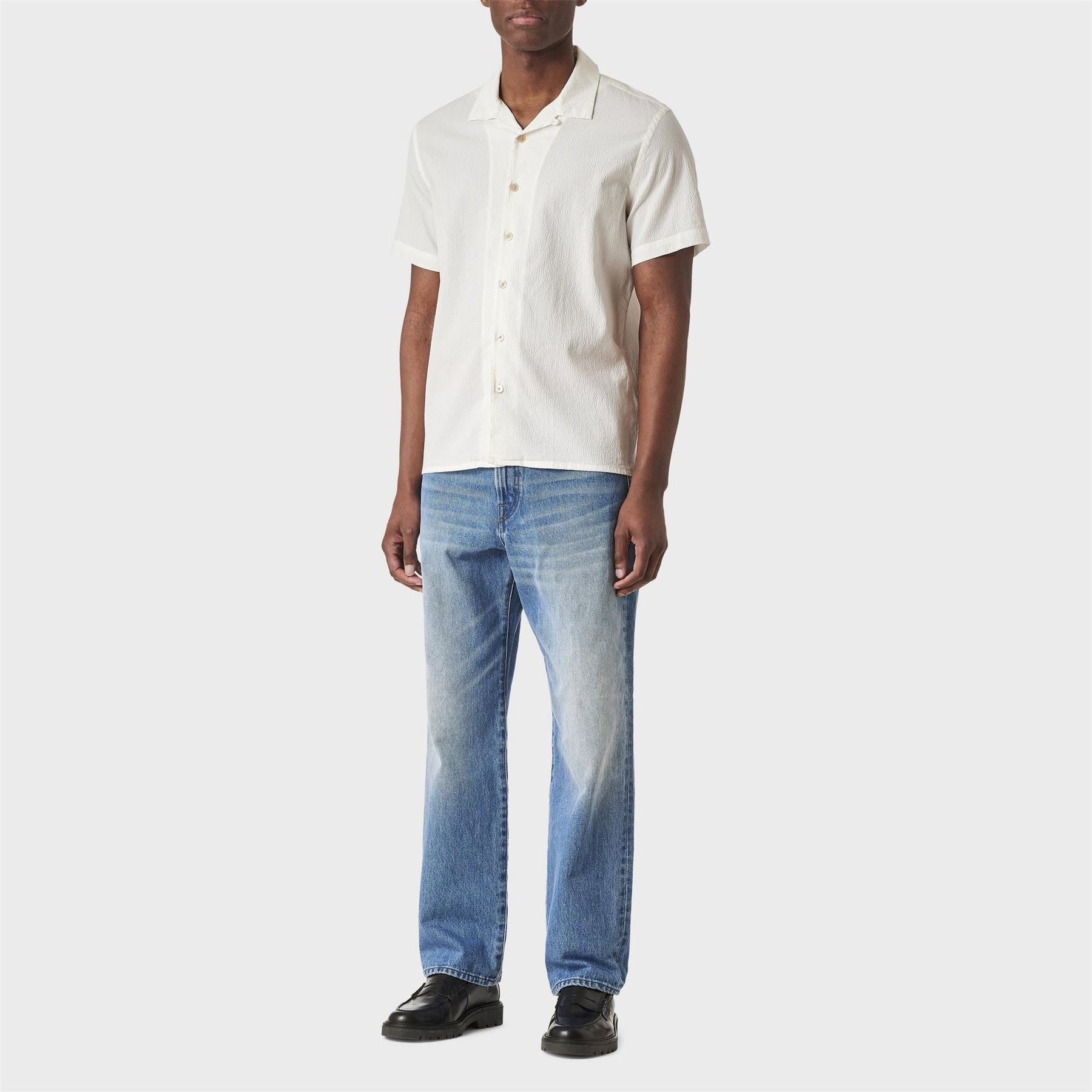 PS Paul Smith Seersucker Short Sleeve Plain Shirt