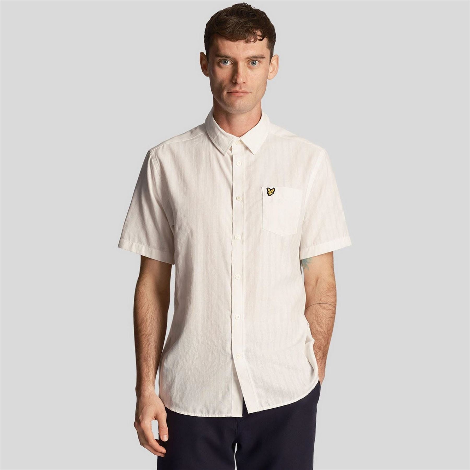 Lyle and Scott Stripe Short Sleeve Shirt