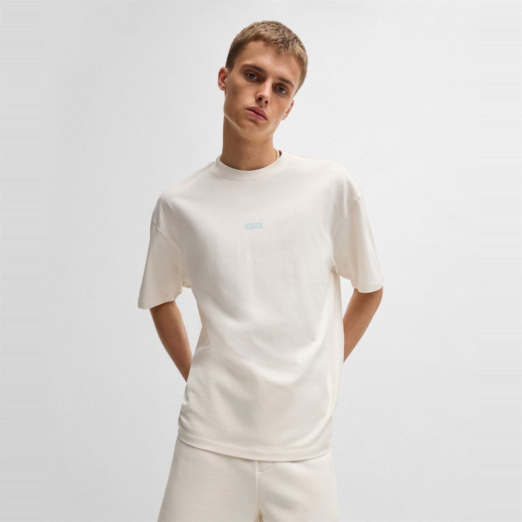 Hugo HUGO Printed Logo Back T Shirt with MCMXCIII text   Regular Fit