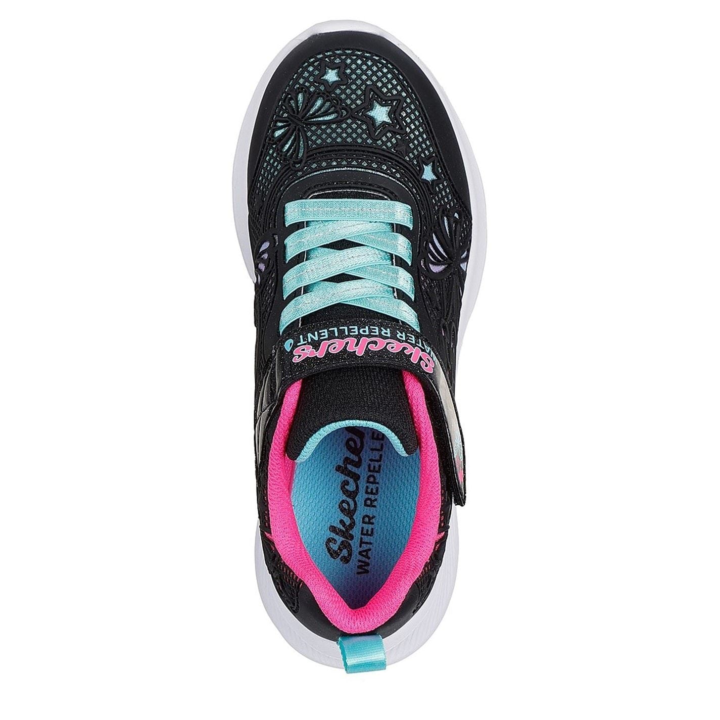 Skechers Flower Theme Kpu Water Repellent Sn Runners Girls